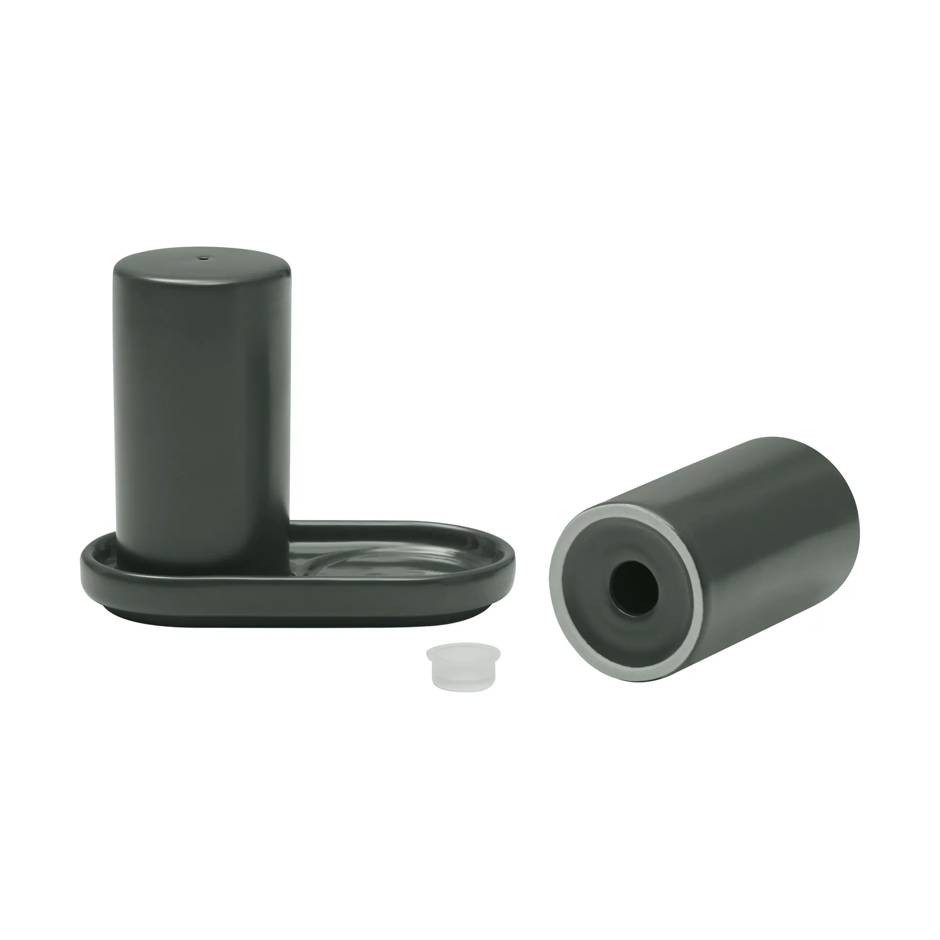 Pilar Salz- & Pfefferstreuer 2-teilig, Agave Green, Ø4,5x11,5 cm blomus