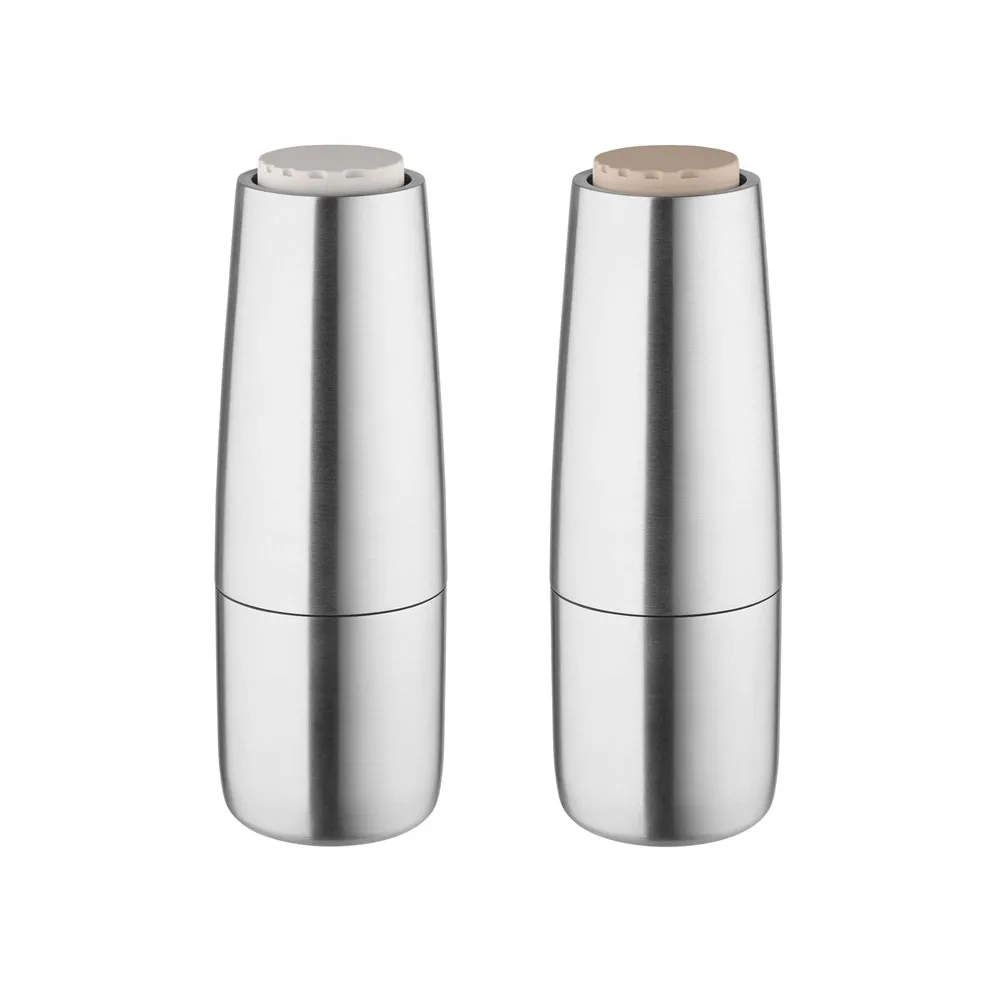 Grind Gourmet Pump & Grind Salz-/Pfeffermühle – Edelstahl, Elektrisch, Mit Druckknopf