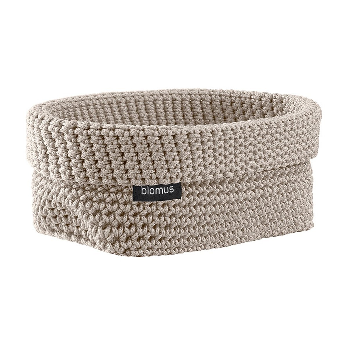 blomus Tela Textilkorb L 12 x 20cm Moonbeam | Skandinavisches Design | Aufbewahrungskörbe | Beige