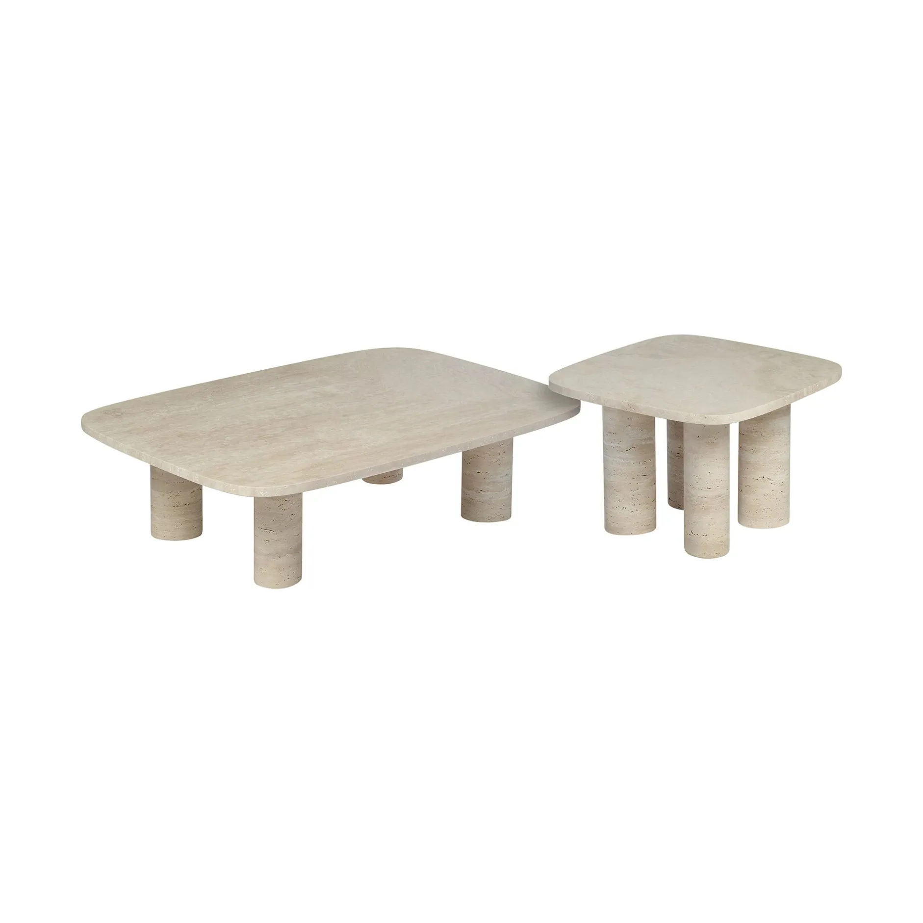Volos Beistelltisch S 52x52 cm, Travertine blomus