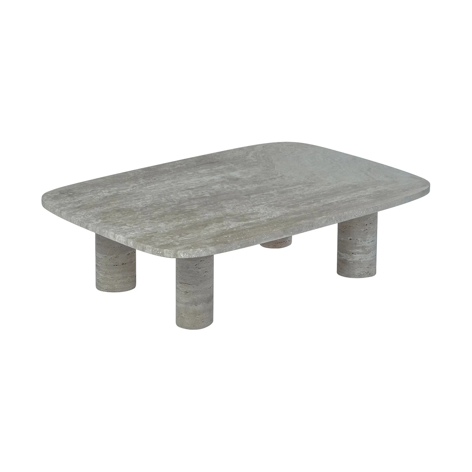 Volos Couchtisch L 100x70 cm, Silver Travertine blomus