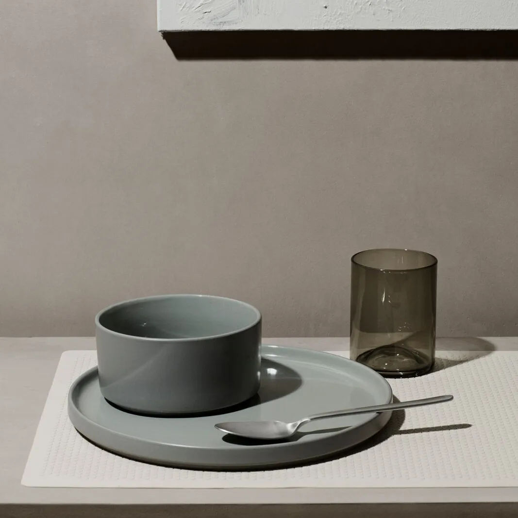 Wave Tumbler-Glas 2er Pack, Schwarz blomus