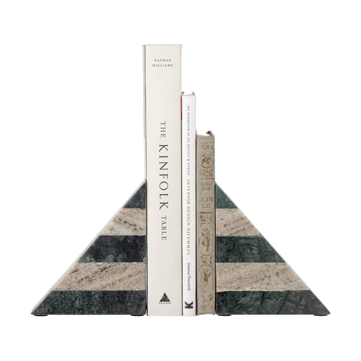 Abir Buchstütze 2er Pack, Grün-weißer Marmor Bloomingville