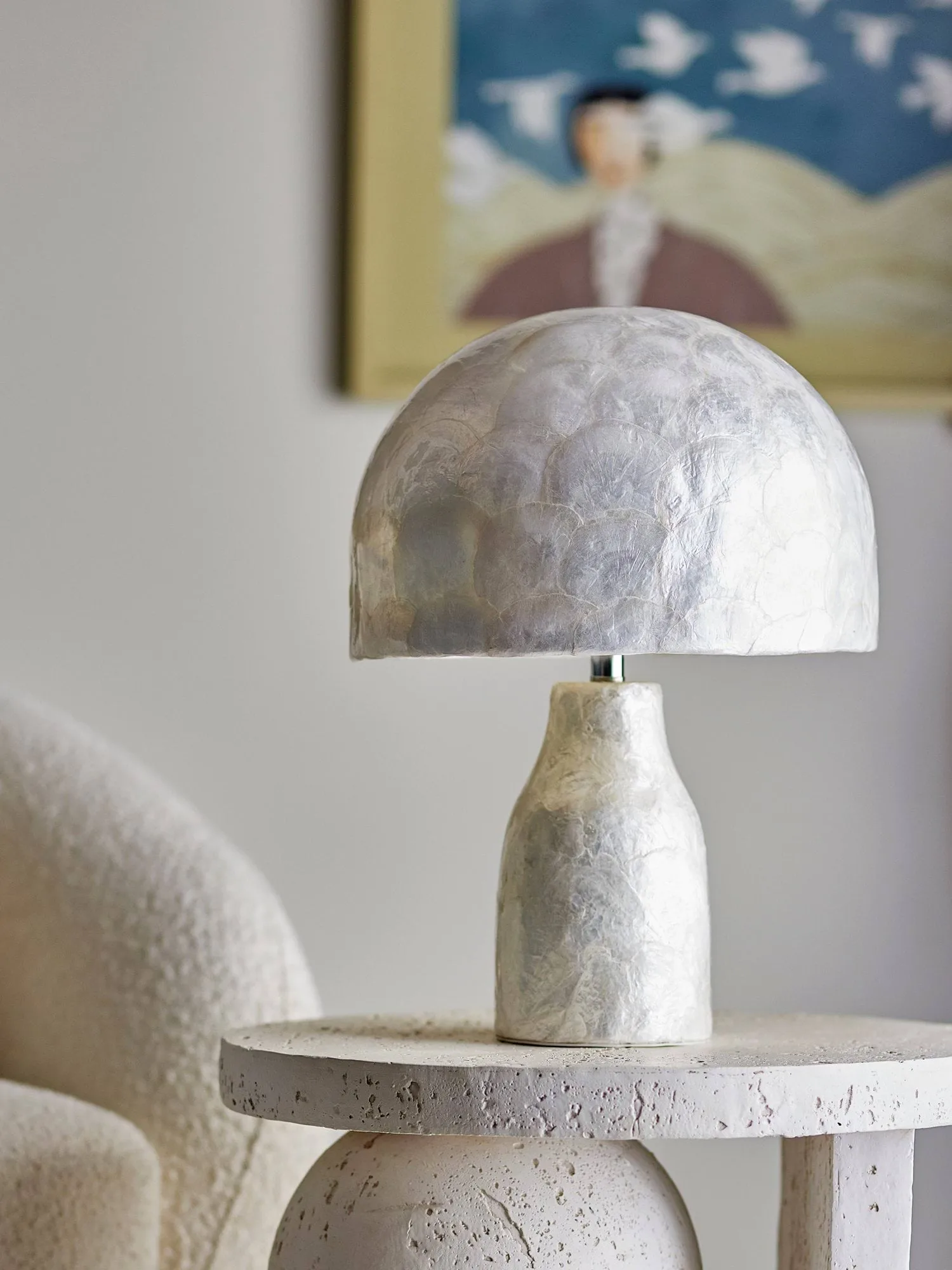 Adria Tischlampe, Natur, Perlmutt Bloomingville