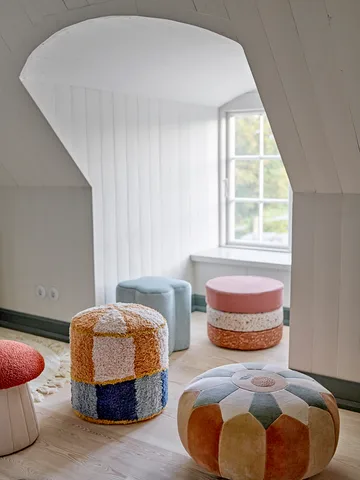 Agnes pouf Ø50x30 cm - Braun - Bloomingville