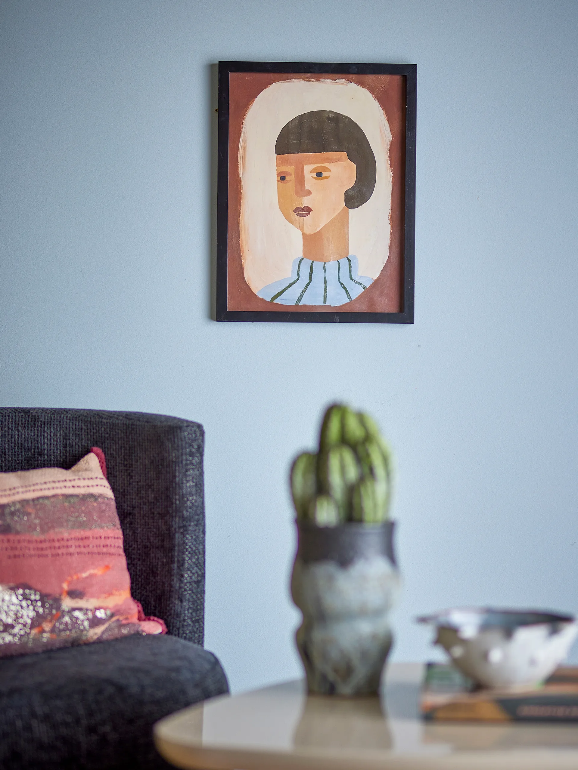 Amanda Illustration mit Rahmen 32x42 cm, Braun Bloomingville