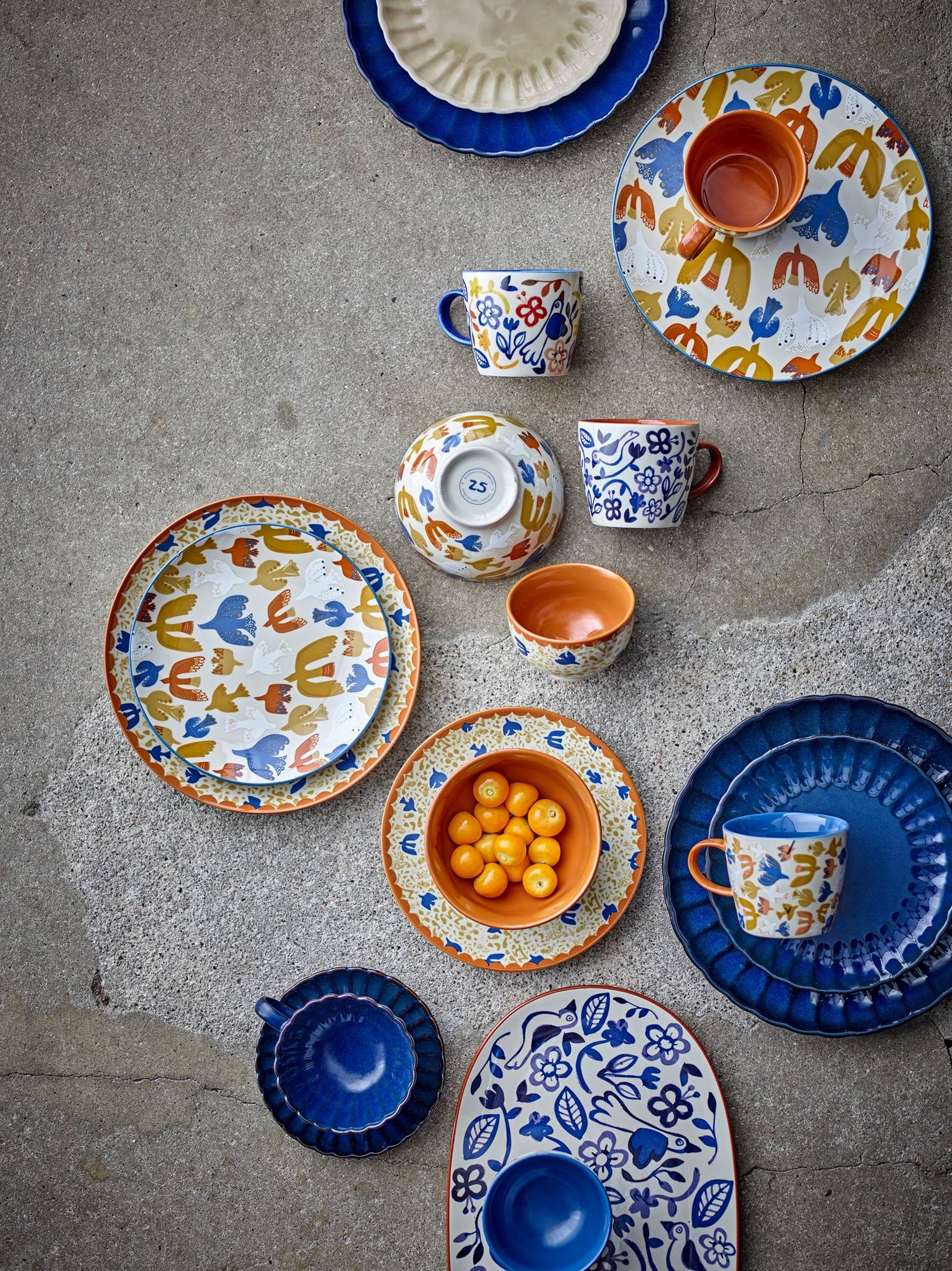 Anniversary Teller, Multi, Ø25 cm, 2-teilig Bloomingville