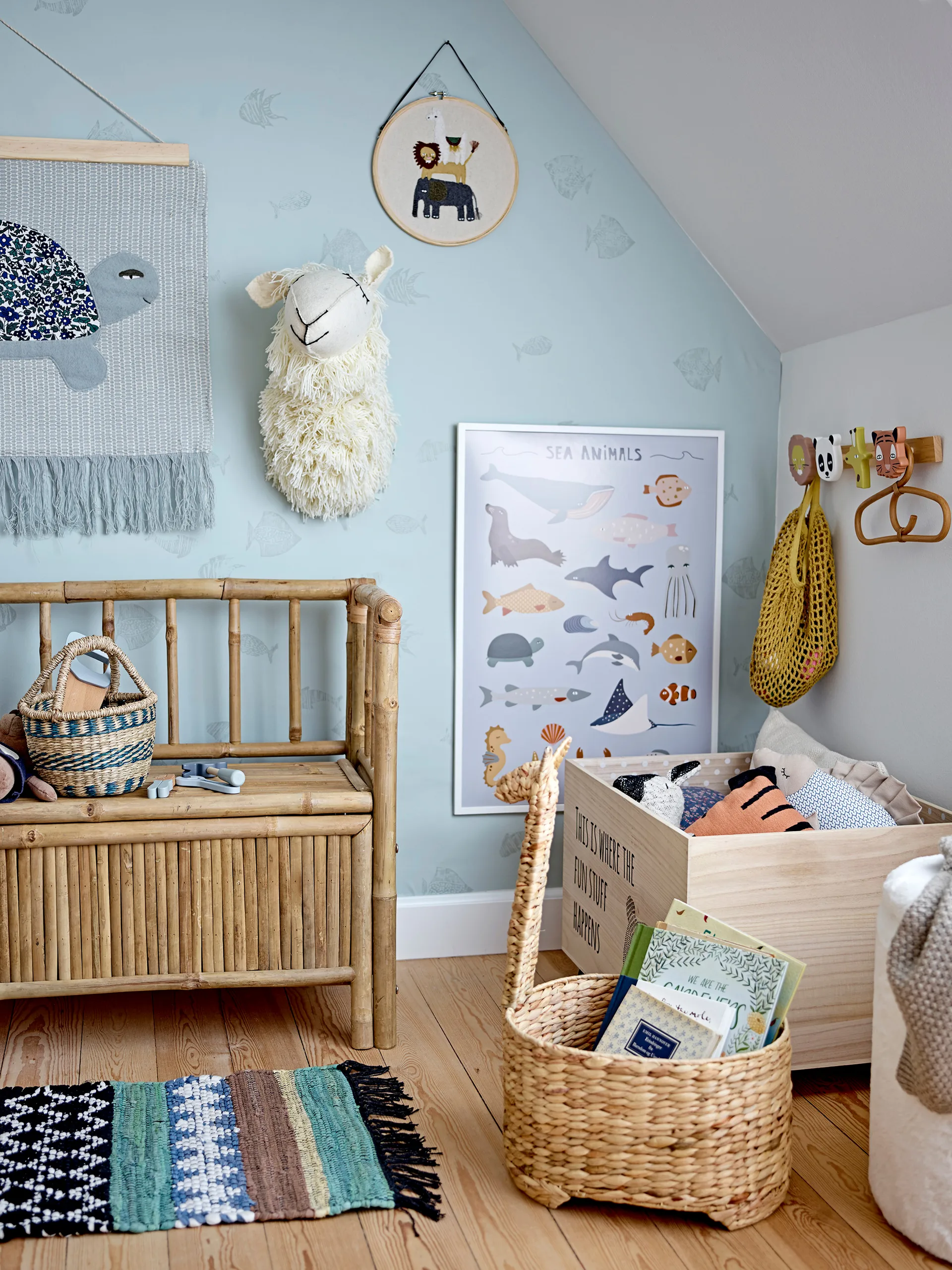 Aranya Kleiderhaken Rattan 17x30cm, Natur Bloomingville