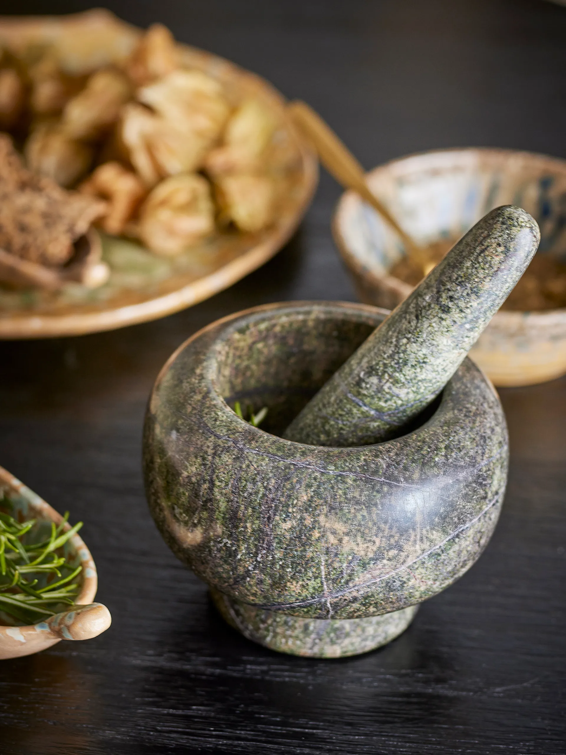 Arazo Mörser mit Stößel Ø12,5 cm, Grün Bloomingville