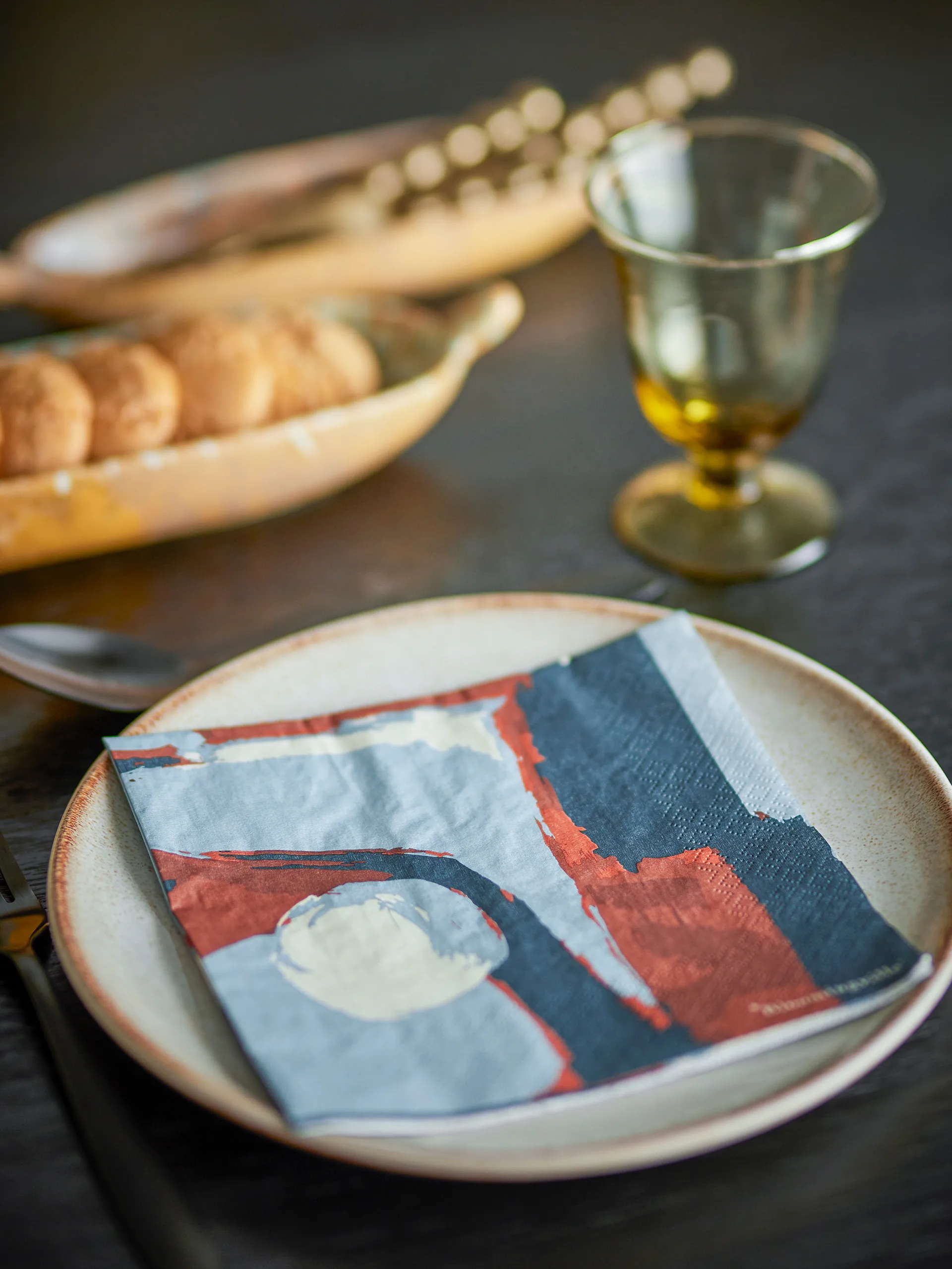 Arty Papierserviette 20-teilig, Blau Bloomingville