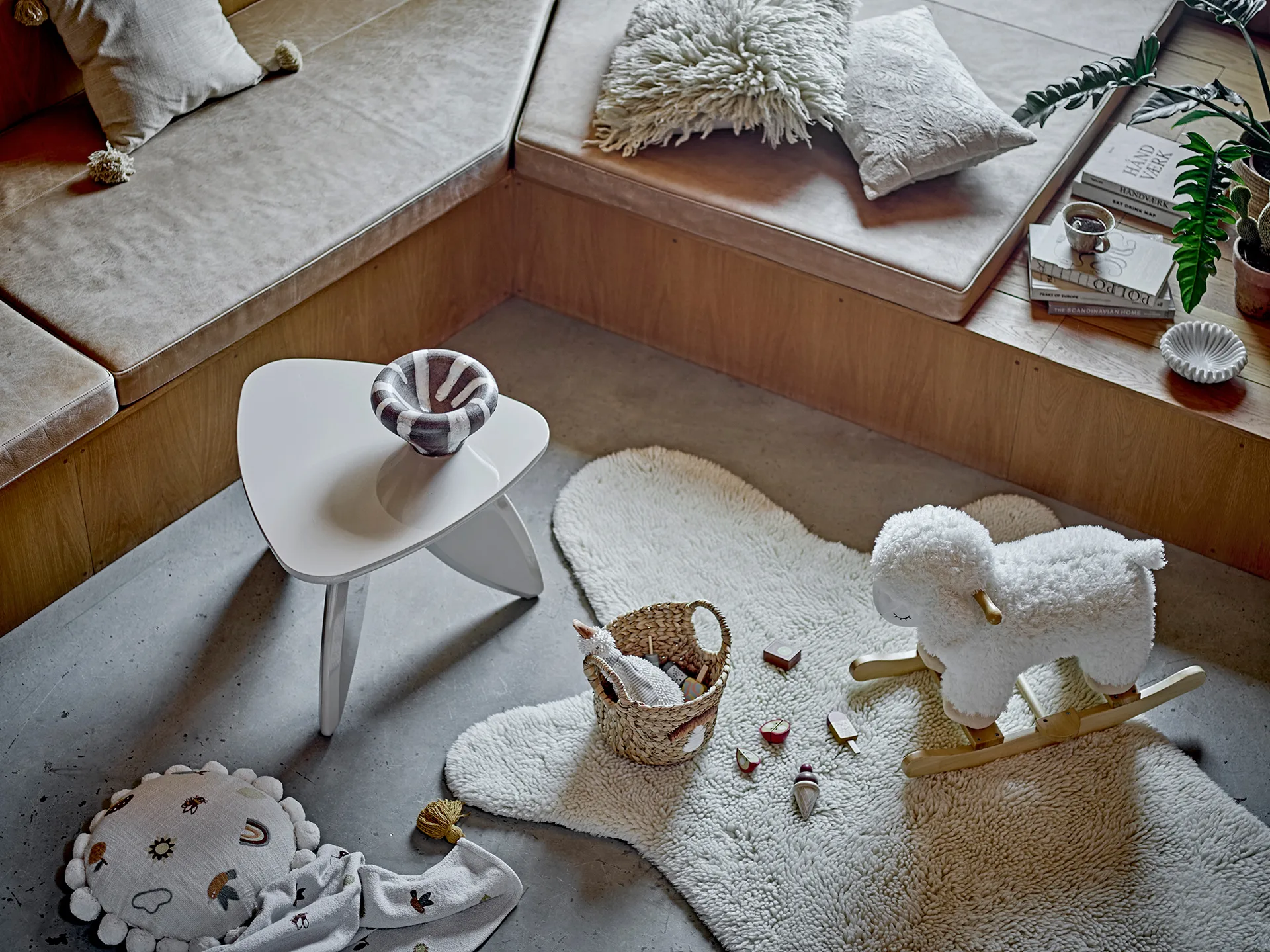 Bear Wollteppich 200x140 cm, Weiß Bloomingville
