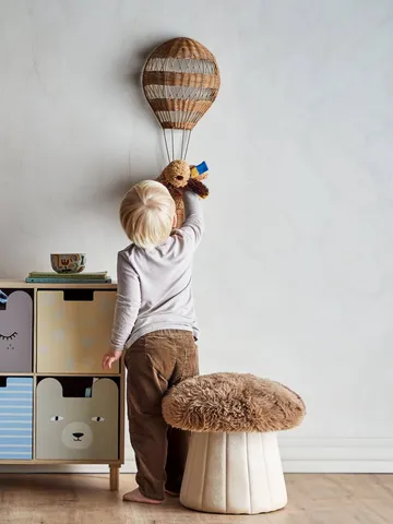 Bertil Pouf Ø37cm - Schwamm, Braun - Bloomingville
