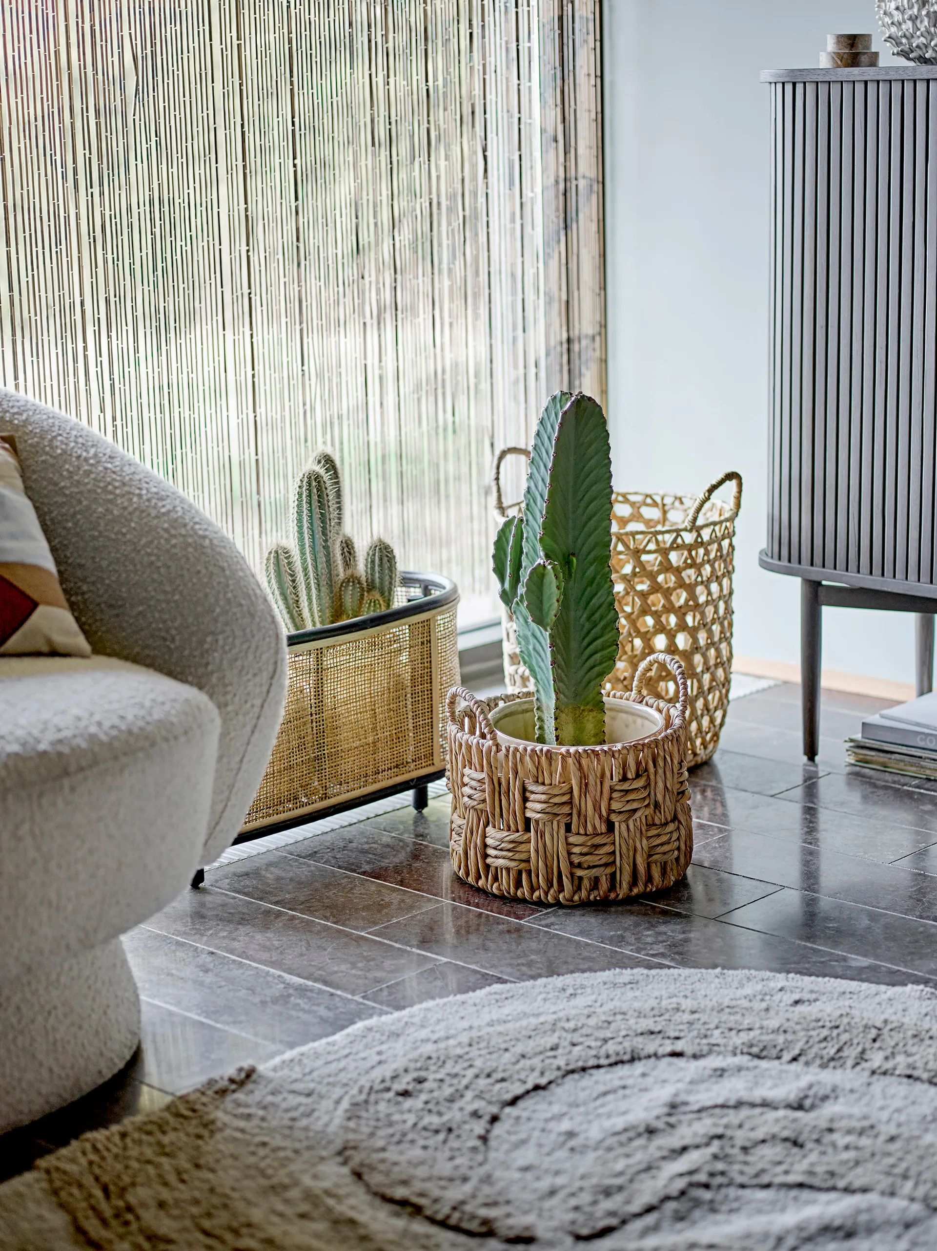 Betsey Baumwollteppich 100x140cm, Natur Bloomingville