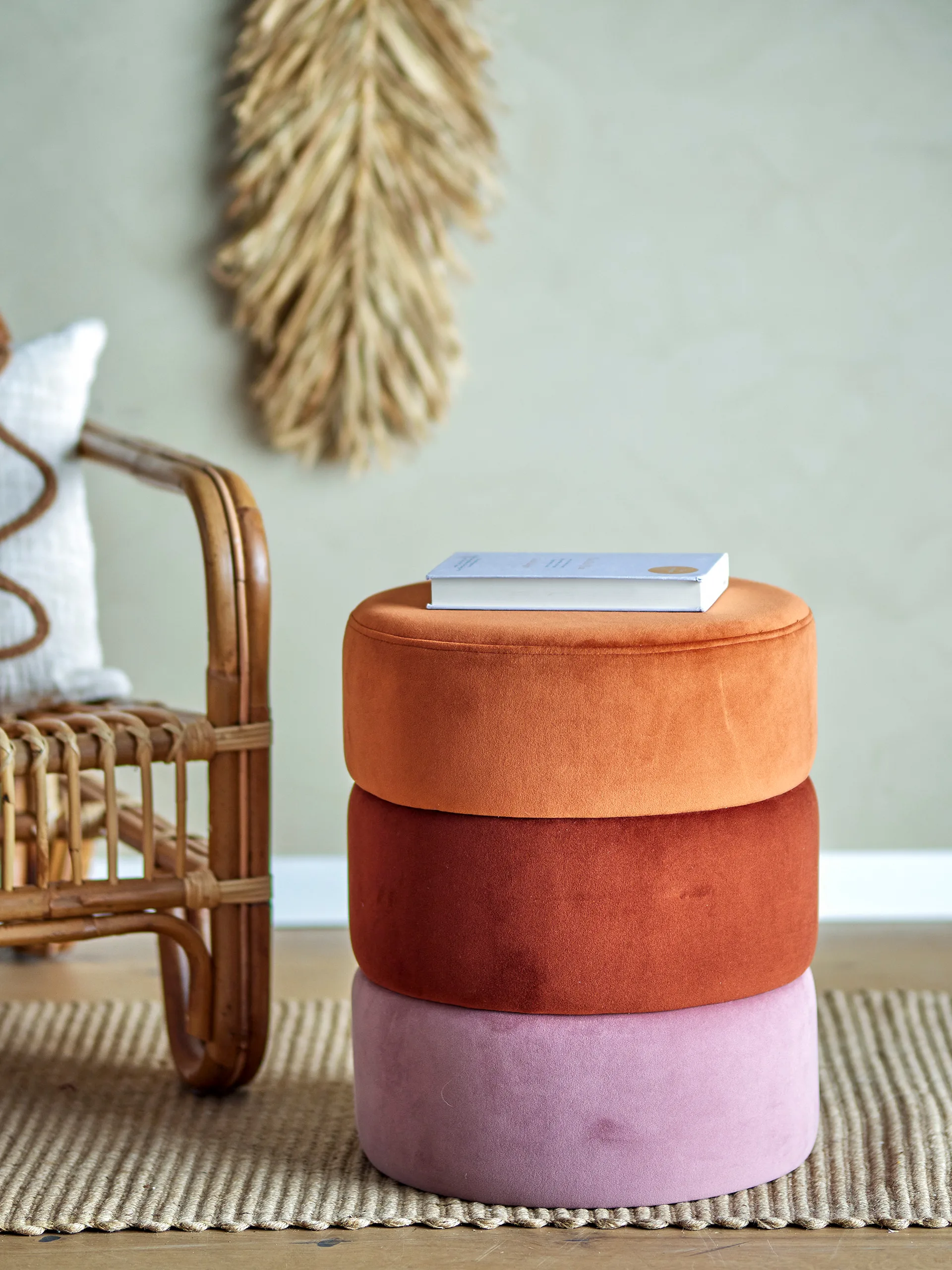 Bilbao Pouf Sitzkissen Ø37x45 cm, Orange Bloomingville