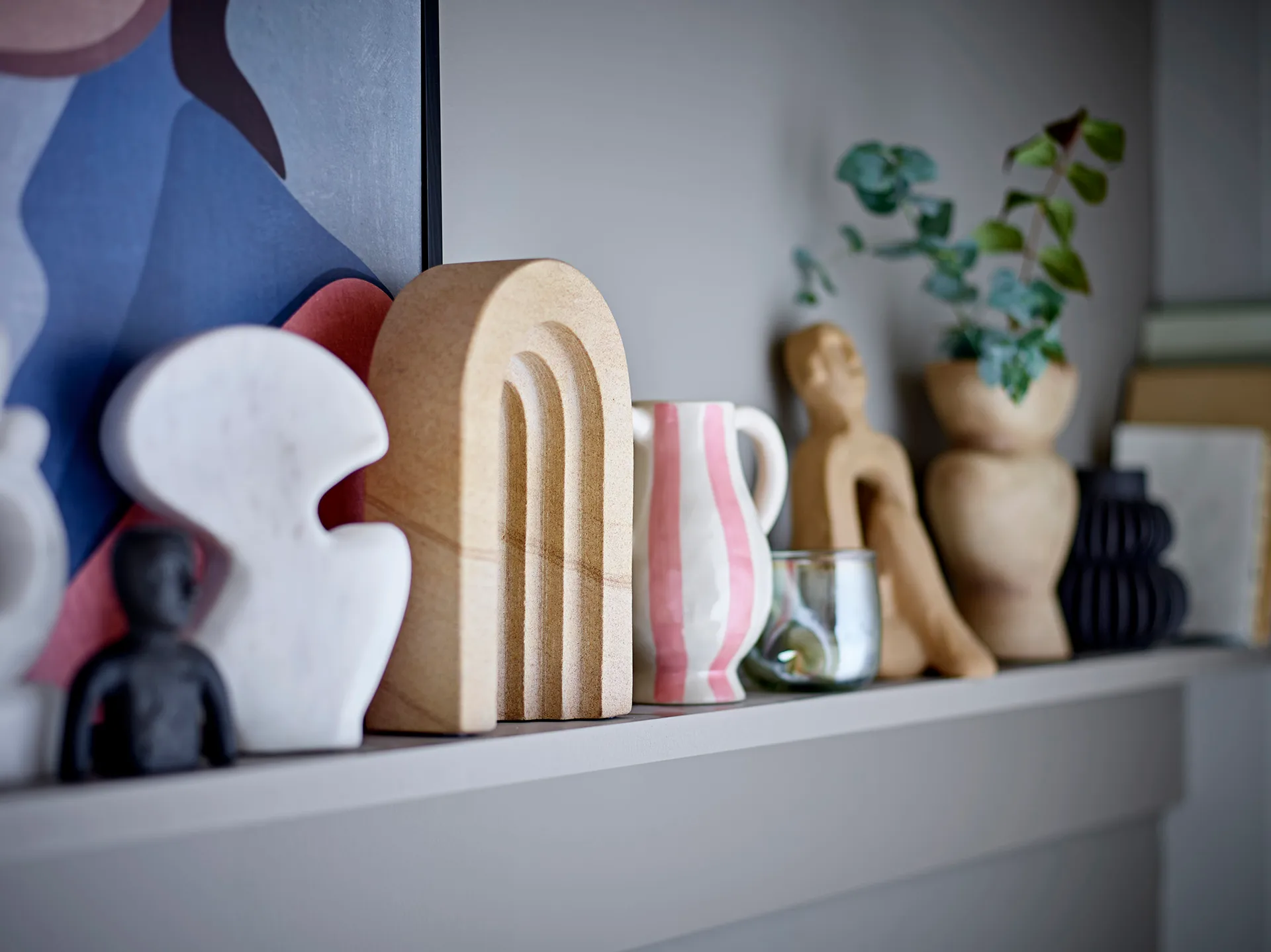 Binti Vase 15cm, Weiß-rose Bloomingville