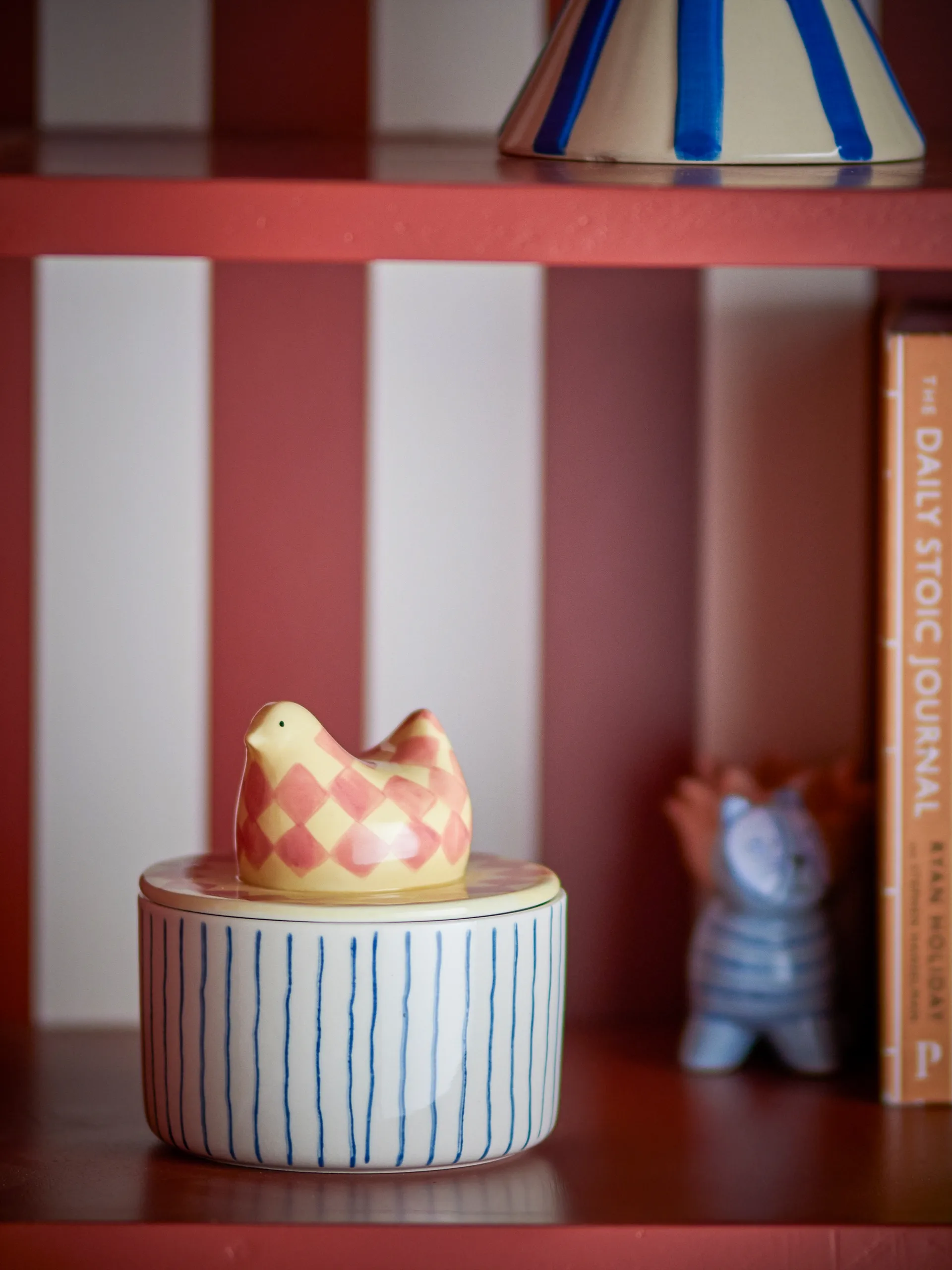 Biona Schale mit Deckel Ø11 cm, Rose Bloomingville