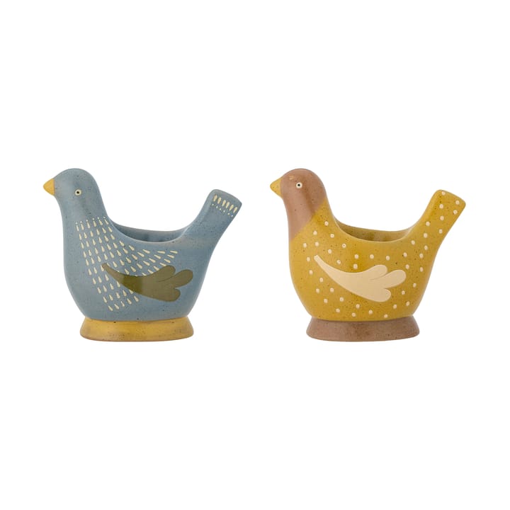 Birdy Eierbecher 2er Pack - Blue-yellow - Bloomingville