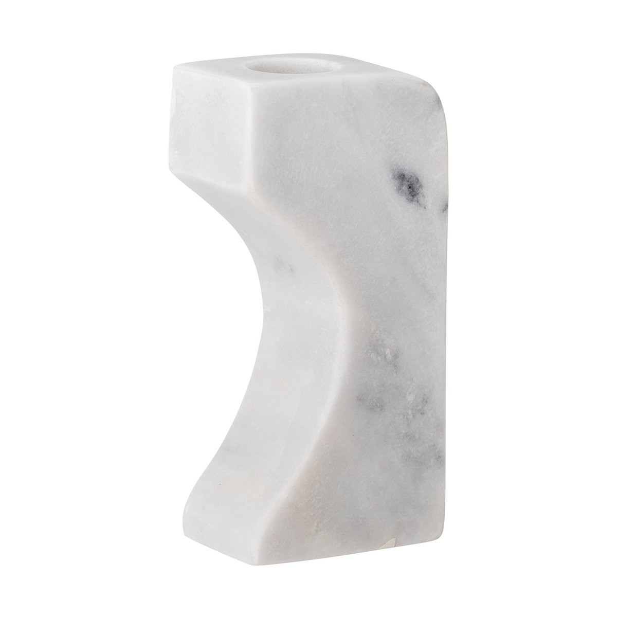Bloomingville Kerzenhalter Marmor 14,5cm weiß