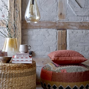 Bloomingville Kissen mit gewebtem Muster 45 x 45cm - Rot - Bloomingville