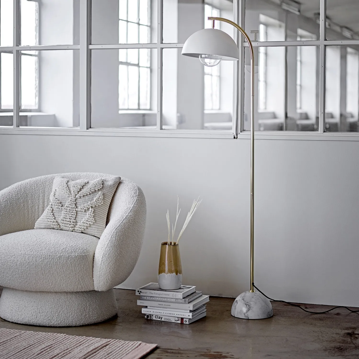 Bloomingville Kissen Struktur 40 x 40cm, Natur Bloomingville