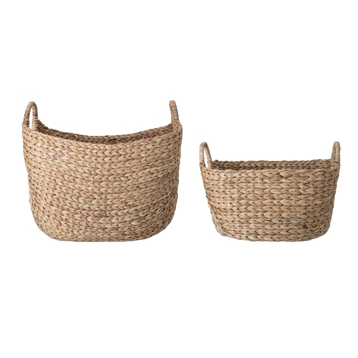 Bloomingville Korb 2er Pack Wasserhyazinthe, Natur (beige) Bloomingville