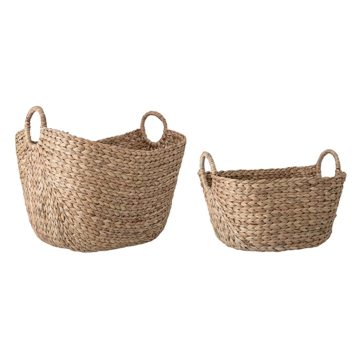 Bloomingville Korb 2er Pack Wasserhyazinthe, Natur (beige) Bloomingville