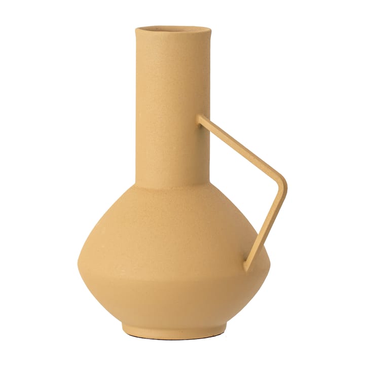 Bloomingville Metallvase mit Henkel 21cm, Gelb Bloomingville