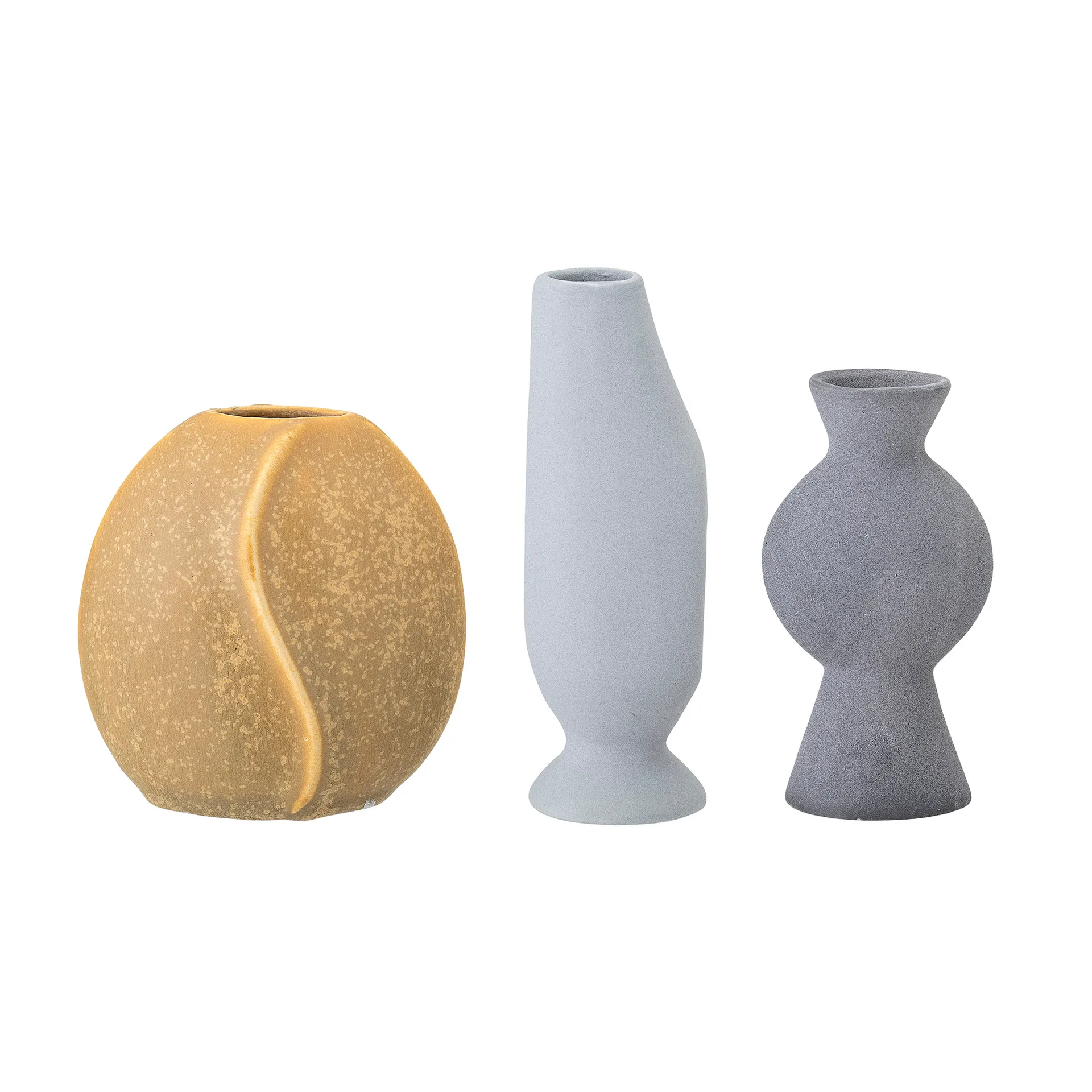 Bloomingville Vase Steingut 3er Pack, Multi Bloomingville