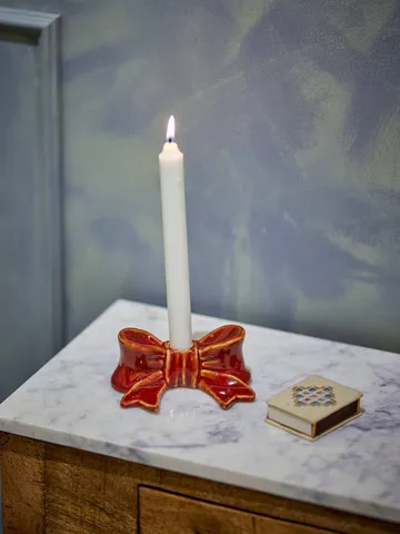 Bow Kerzenhalter - Rot, 11,5 cm - Bloomingville