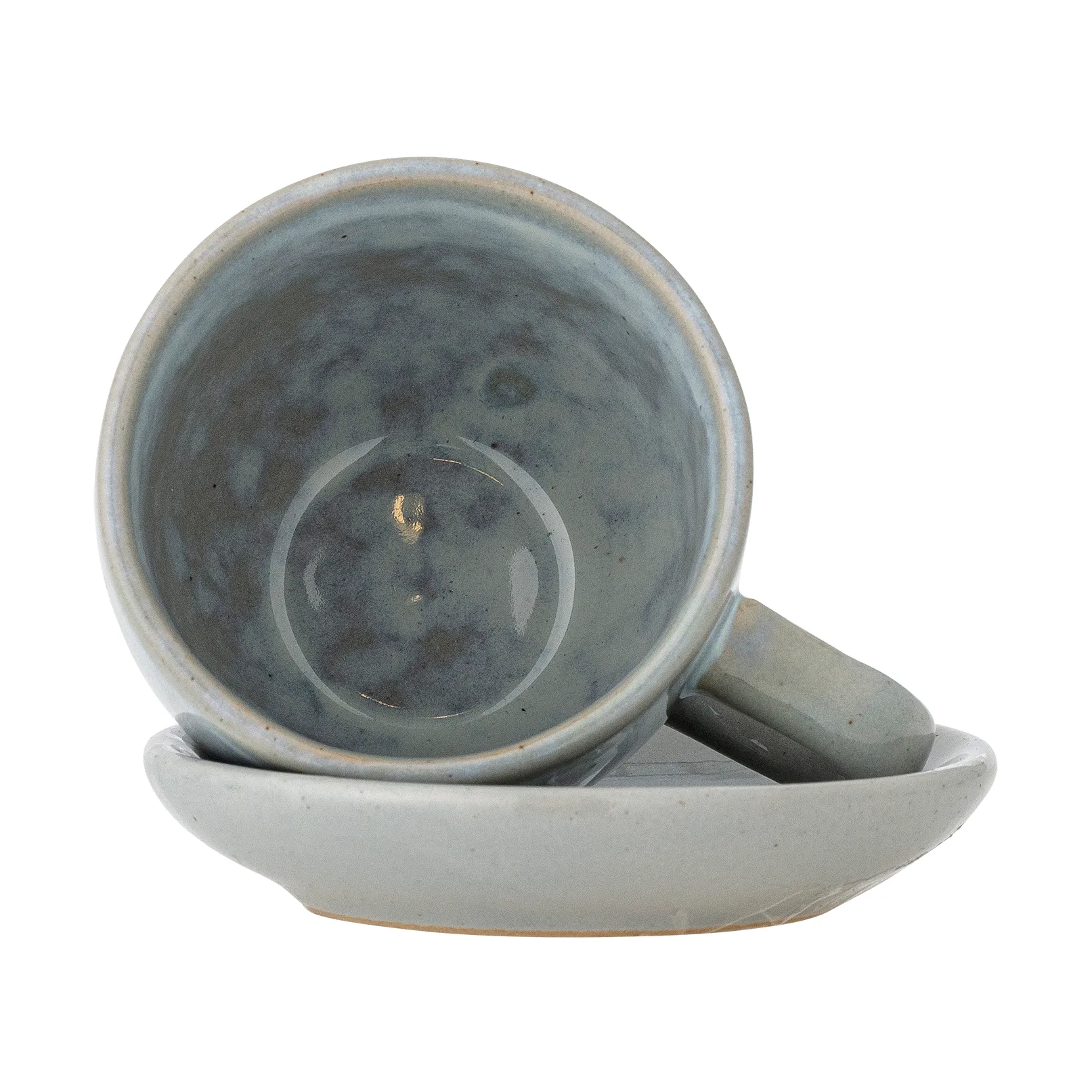 Brenta Tasse mit Untertasse 4-teilig, Blau Bloomingville