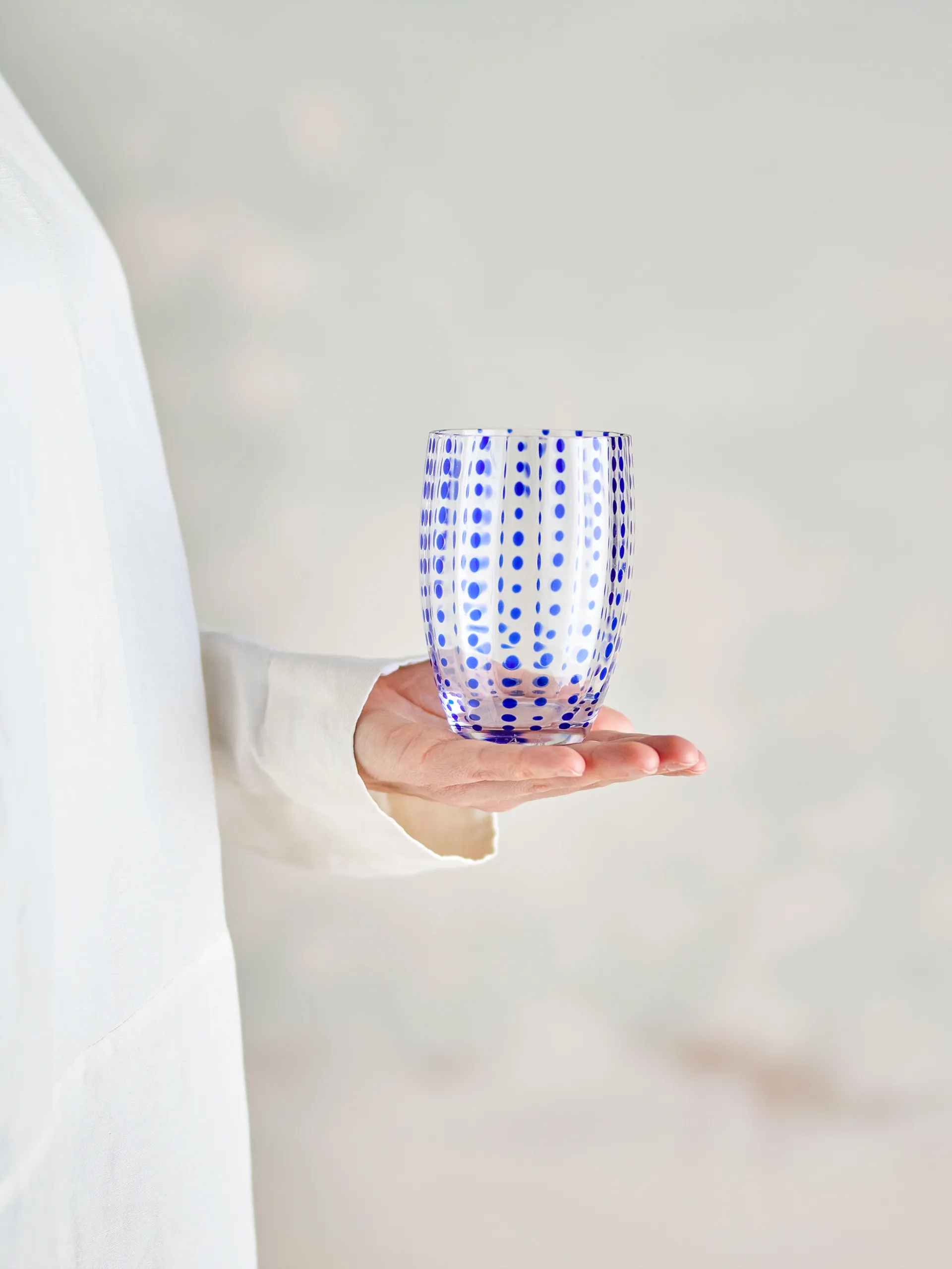 Brinley Trinkglas 4-teilig, Blau Bloomingville