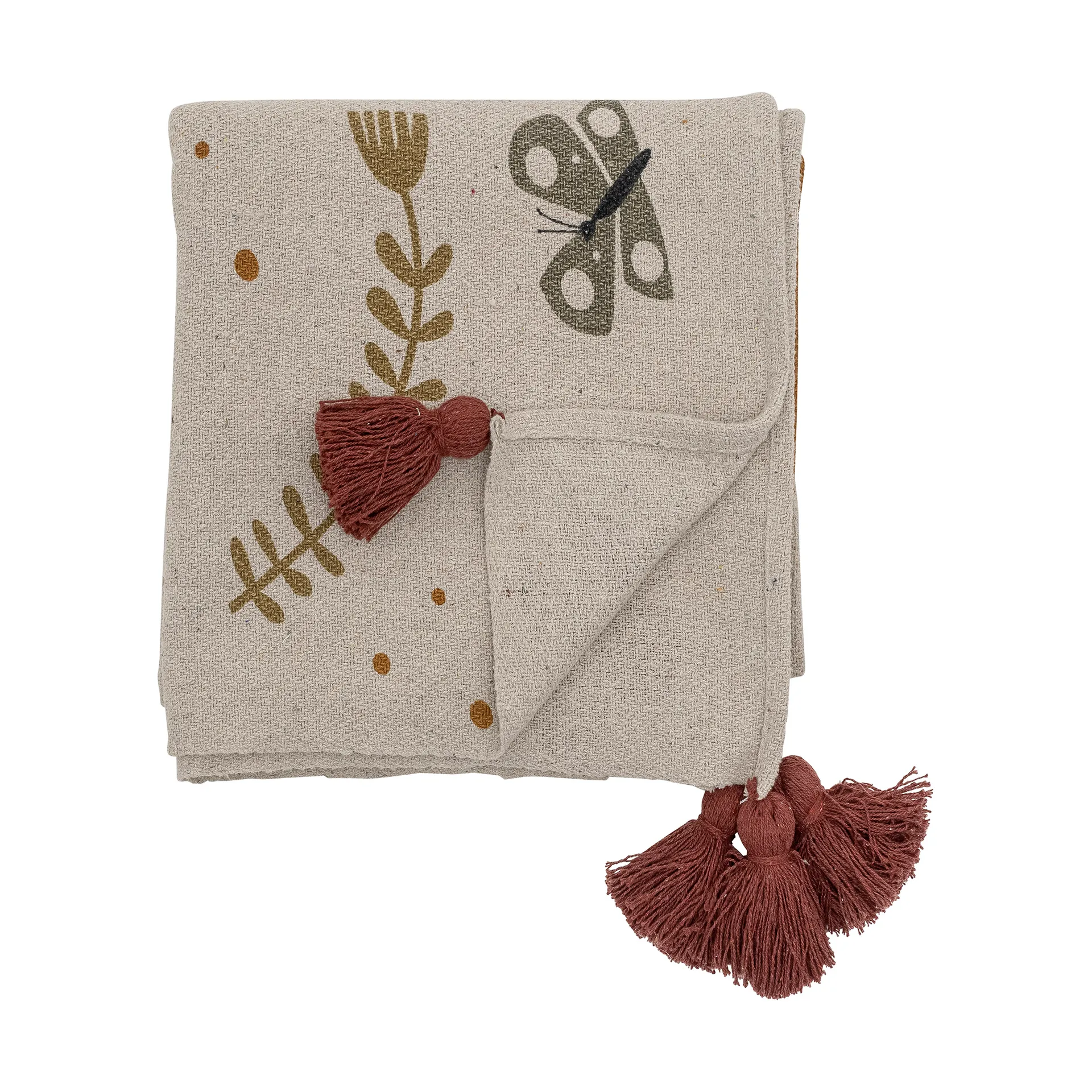 Bryn Decke 130x160 cm, Braun Bloomingville