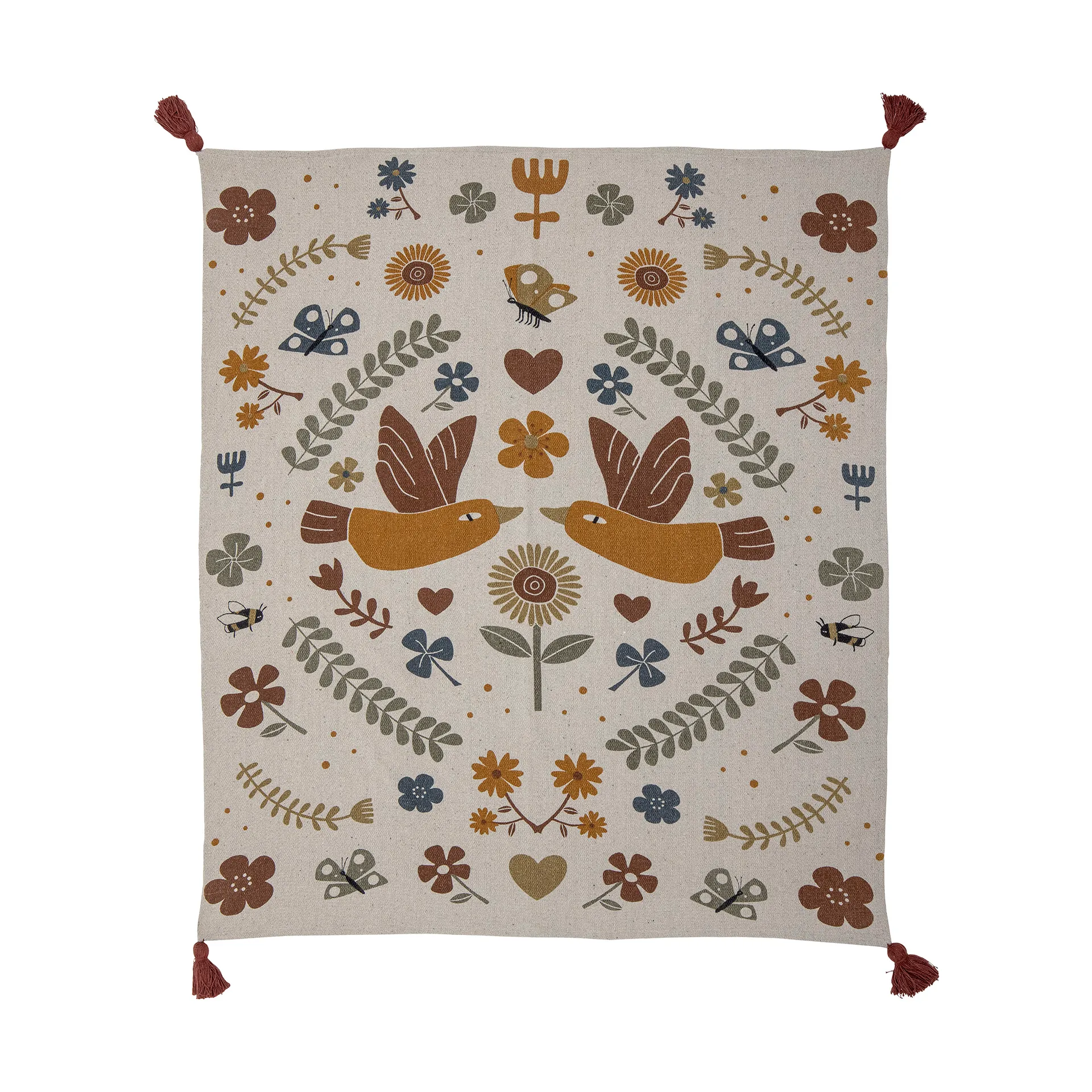 Bryn Decke 130x160 cm, Braun Bloomingville