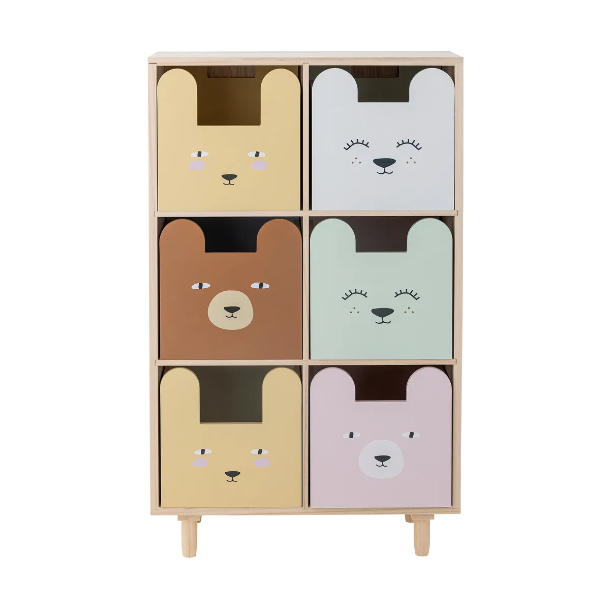 Bloomingville Calle Bücherregal mit 6 Schubladen 55×88,5 cm Natur Bloomingville Calle Bücherregal mit 6 Schubladen 55×88,5 cm Natur