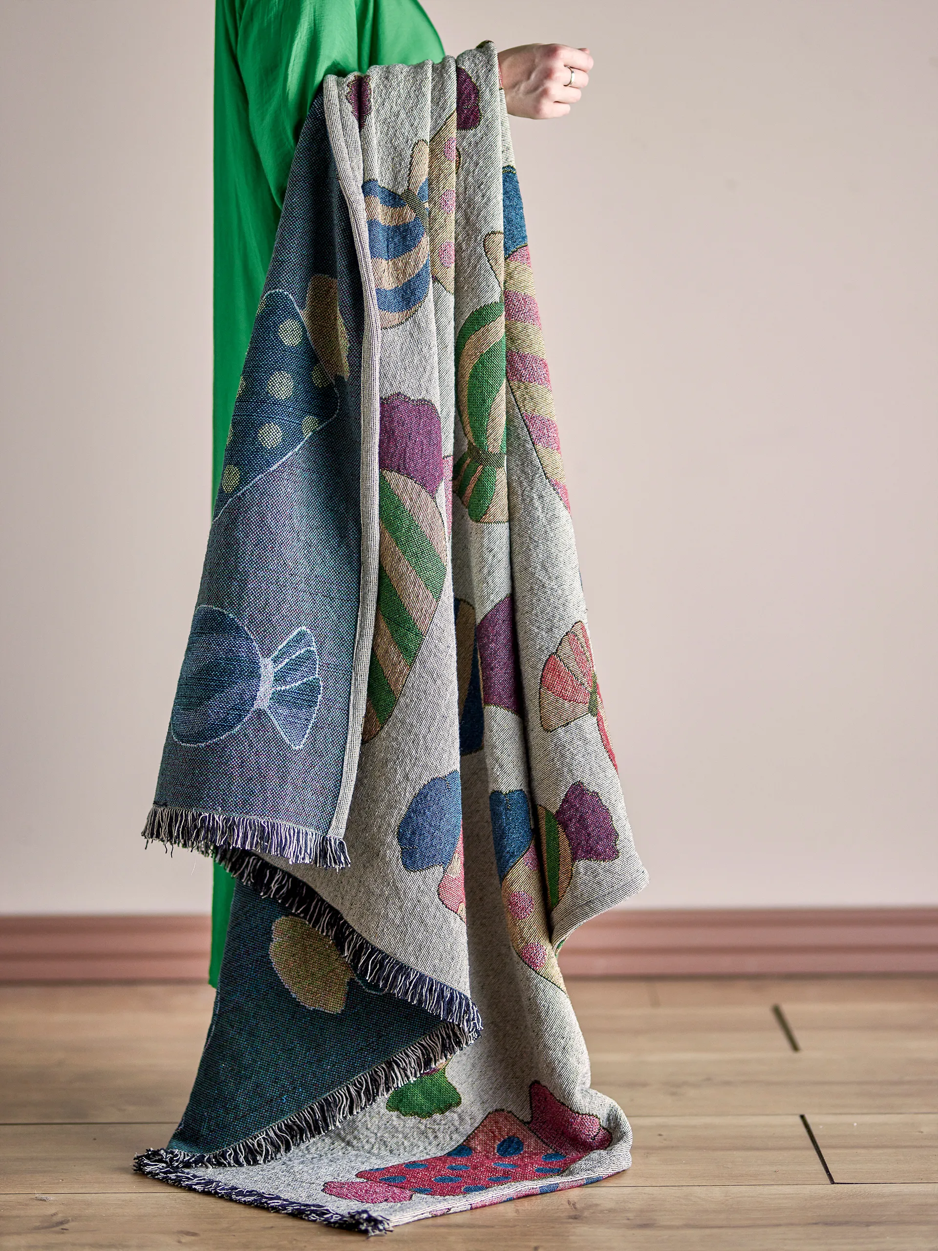 Caramella Decke 130x150 cm, Natur Bloomingville