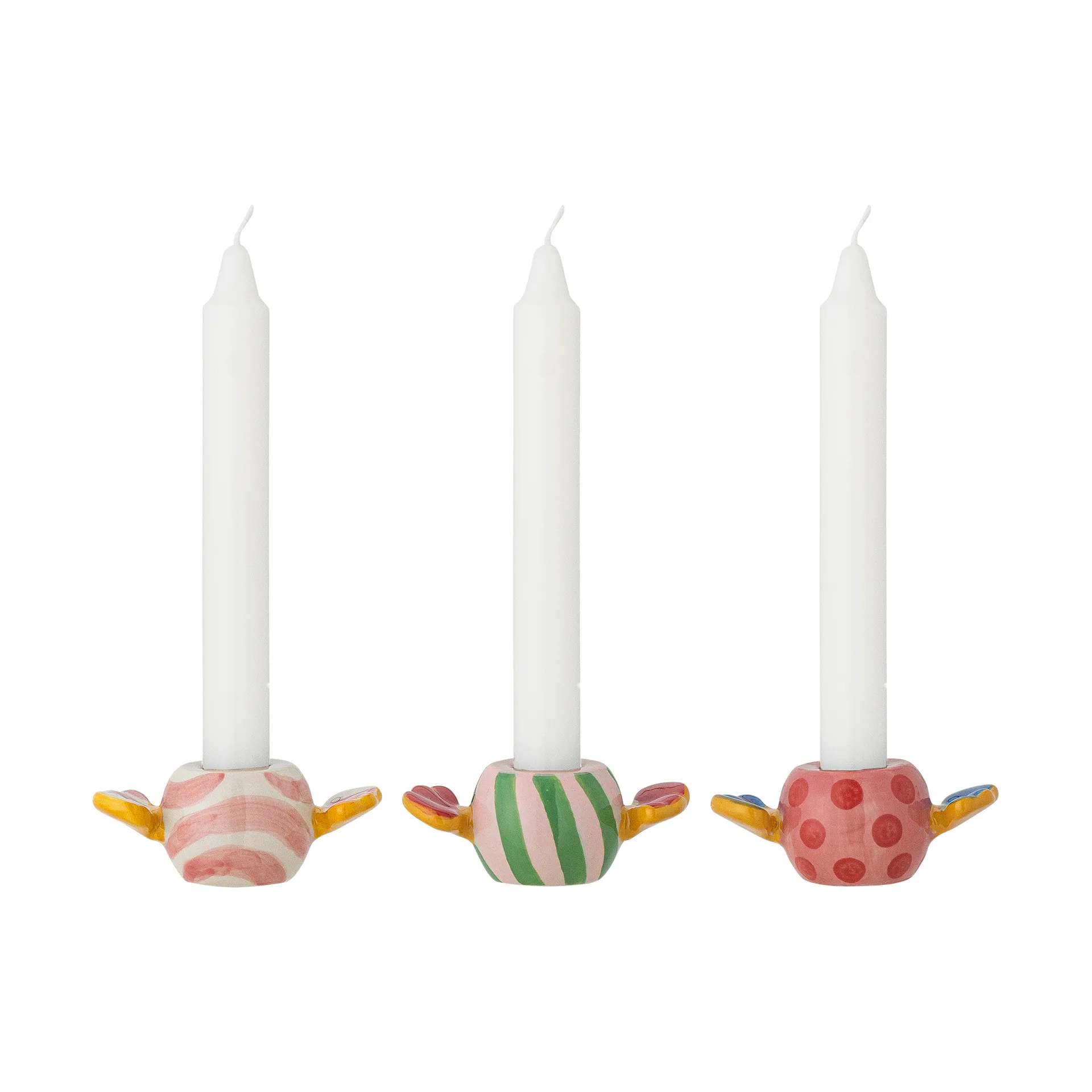 Caramella Kerzenhalter 3-teilig, Rosa Bloomingville