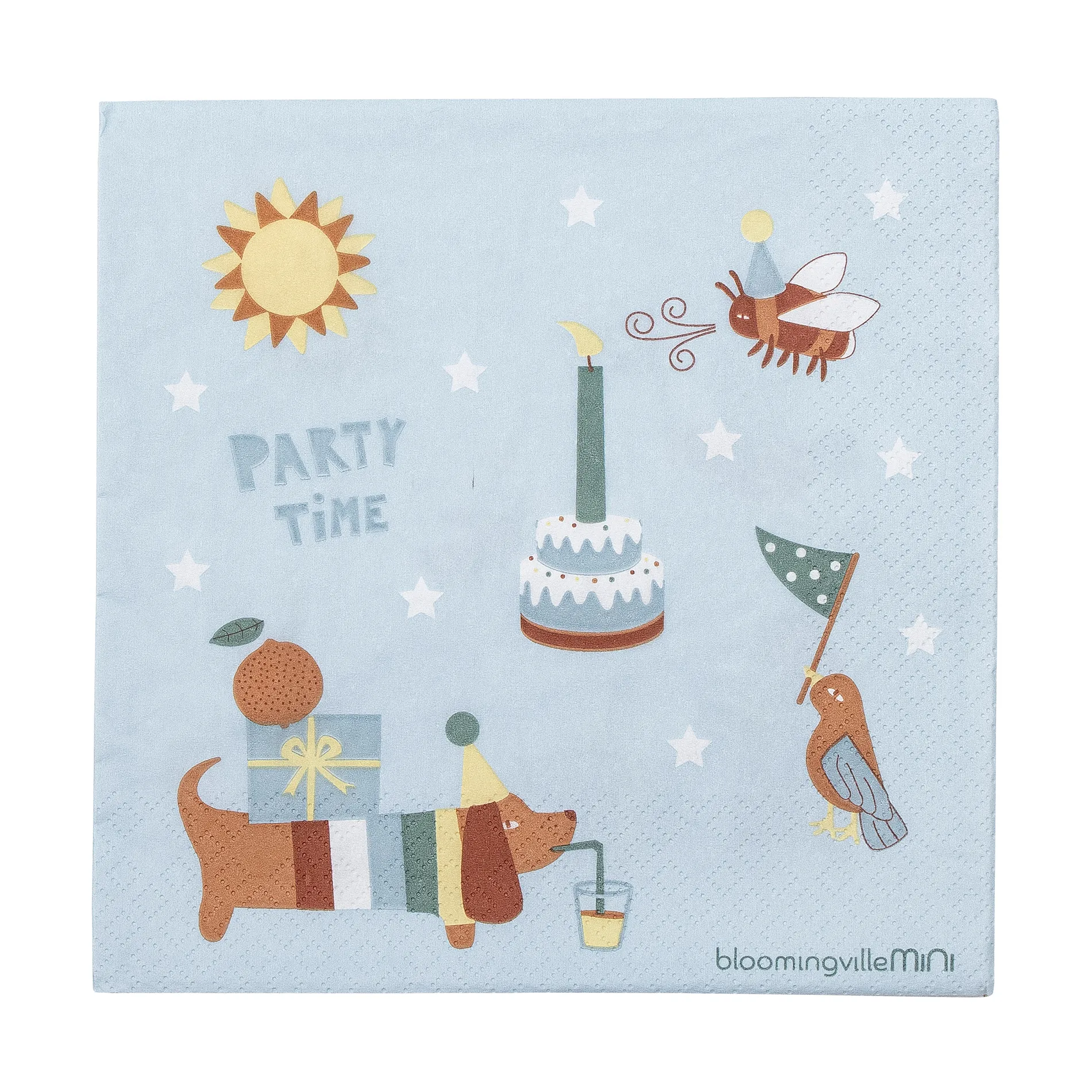 Charlie Serviette 33x33 cm 20er Pack, Blue Bloomingville