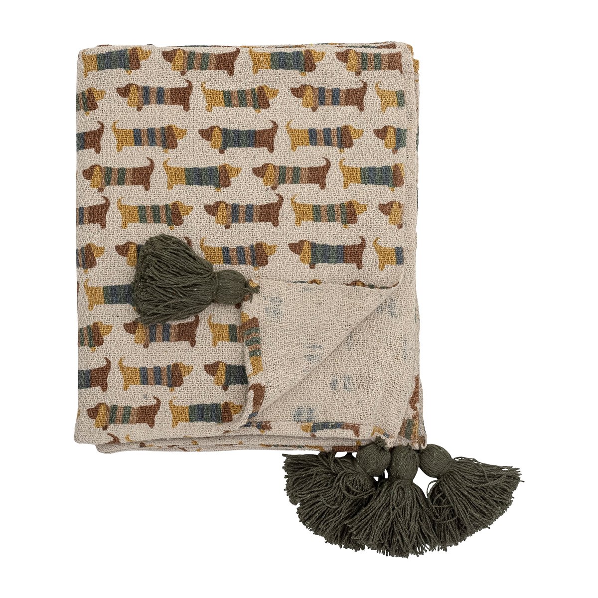Bloomingville Charlie Wolldecke 130 x 160cm Braun | Skandinavisches Design | Wolldecken | Braun