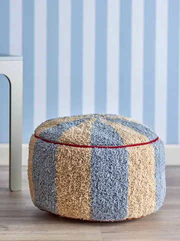 Charoline Pouf Ø44cm - Blau-Weiß-Rot - Bloomingville
