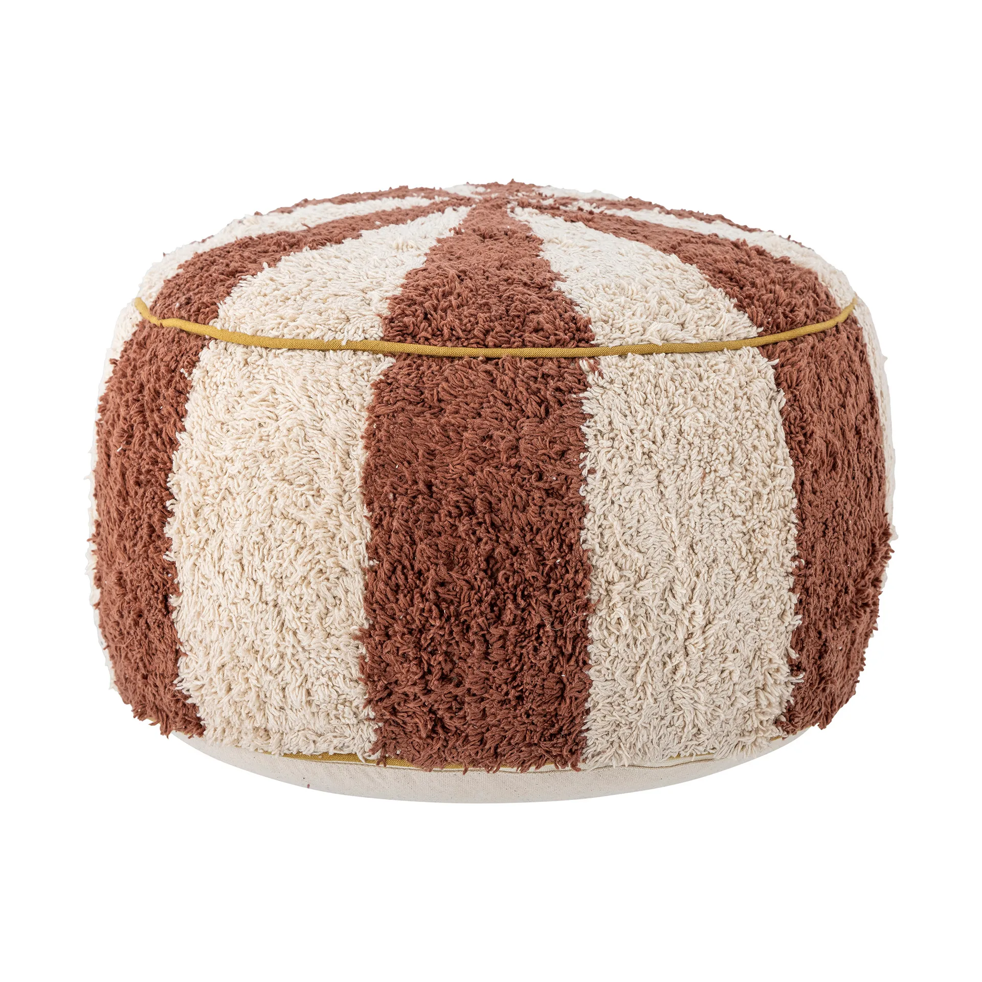 Charoline Pouf Ø44cm, Braun-weiß Bloomingville