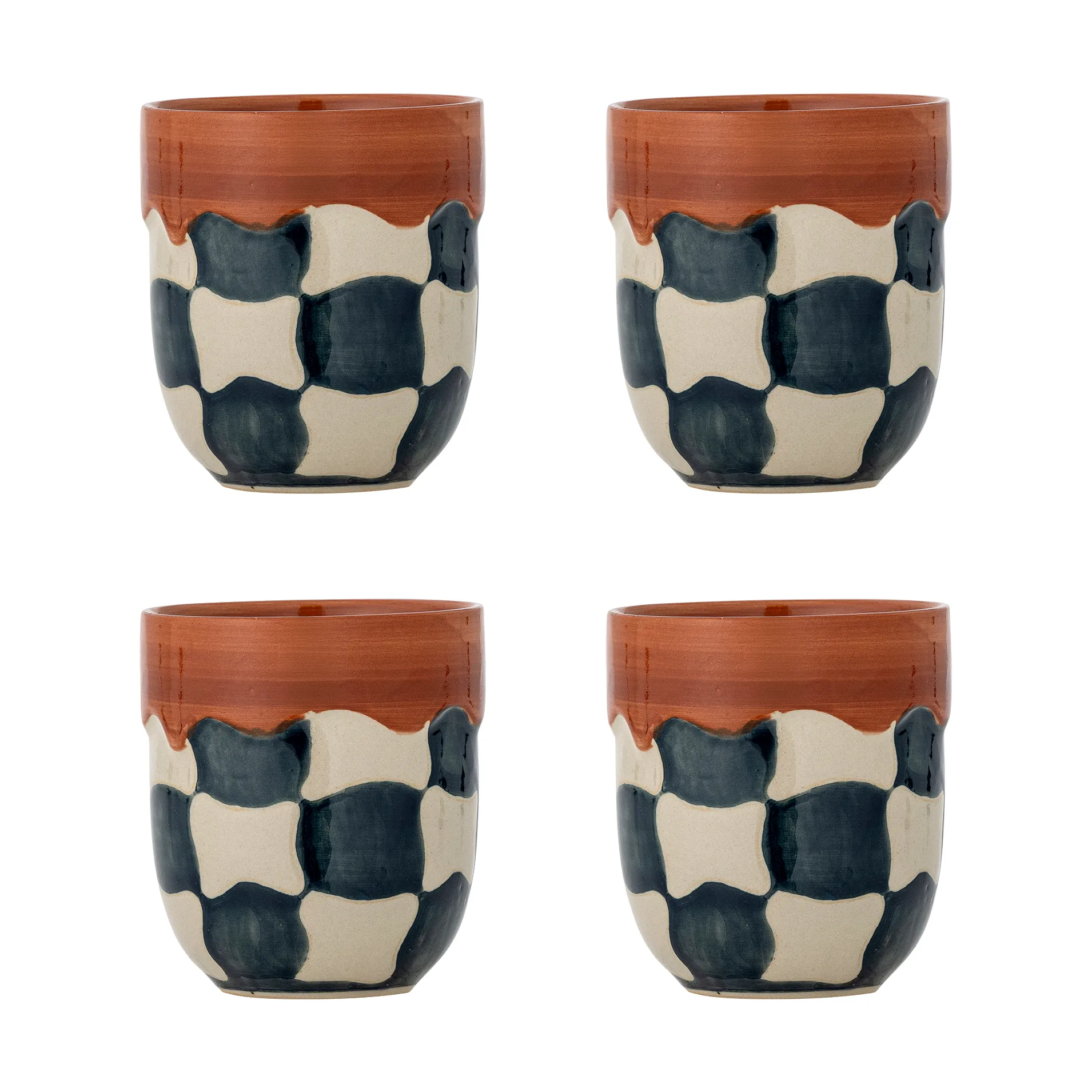 Check Tasse 4-teilig, Blau Bloomingville
