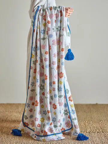 Cherry Baumwollplaid 160x130 cm - Rose - Bloomingville