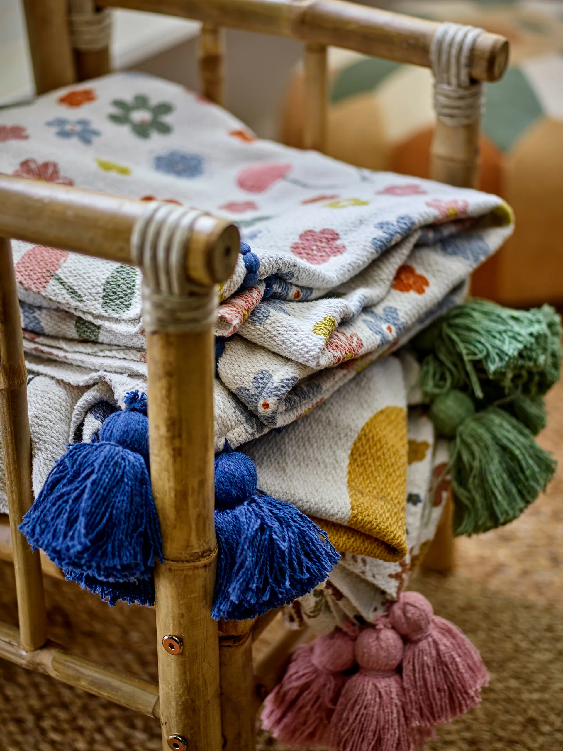 Cherry Baumwollplaid 160x130 cm, Rose Bloomingville