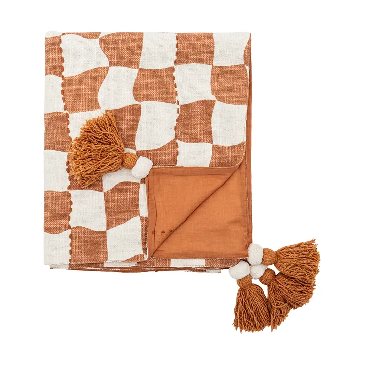 Chola Plaid Baumwolle 150x130 cm - Braun - Bloomingville