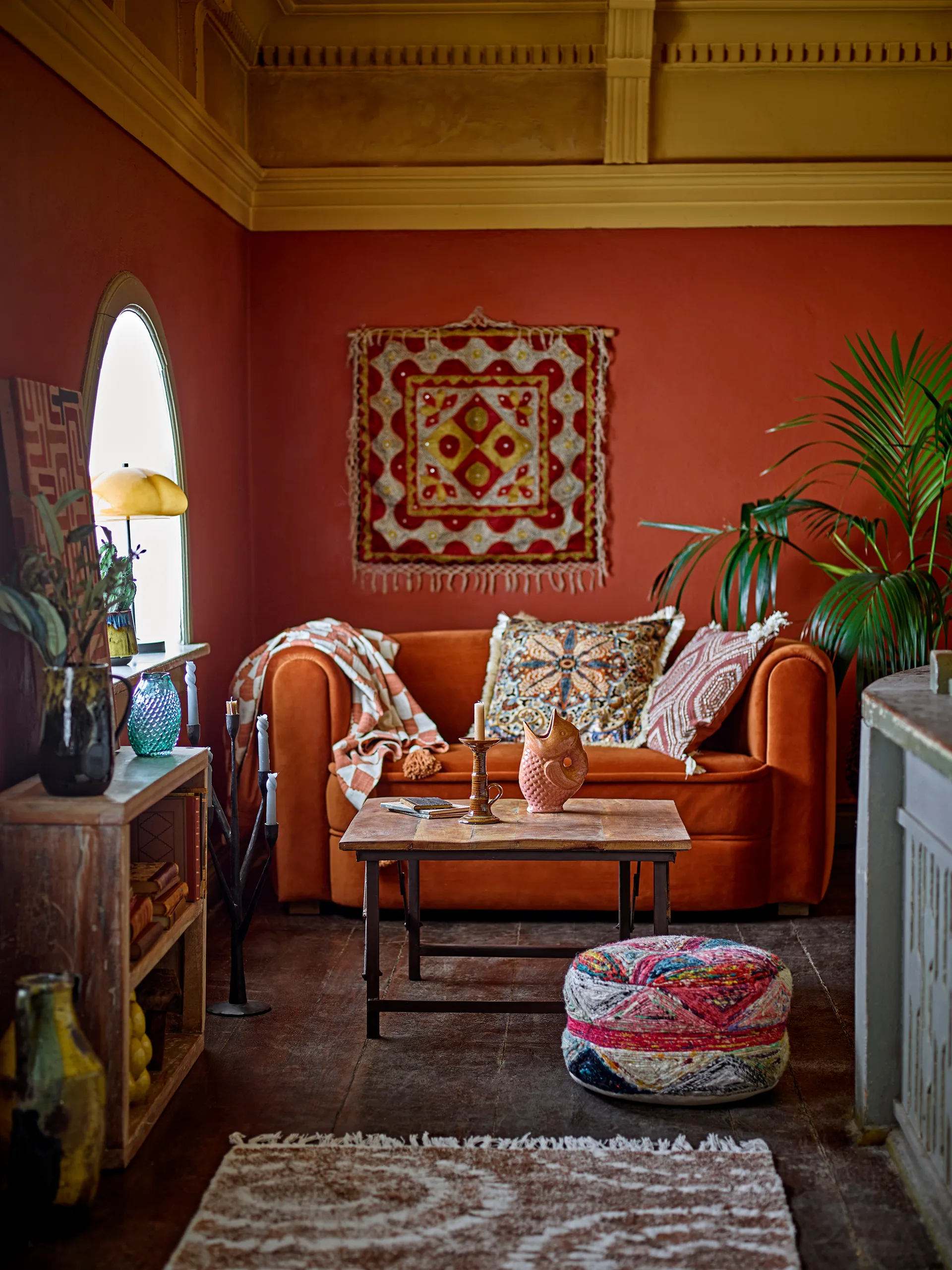 Chola Plaid Baumwolle 150x130 cm, Braun Bloomingville