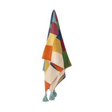 Colorine Baumwollplaid 160x130 cm - Blau - Bloomingville