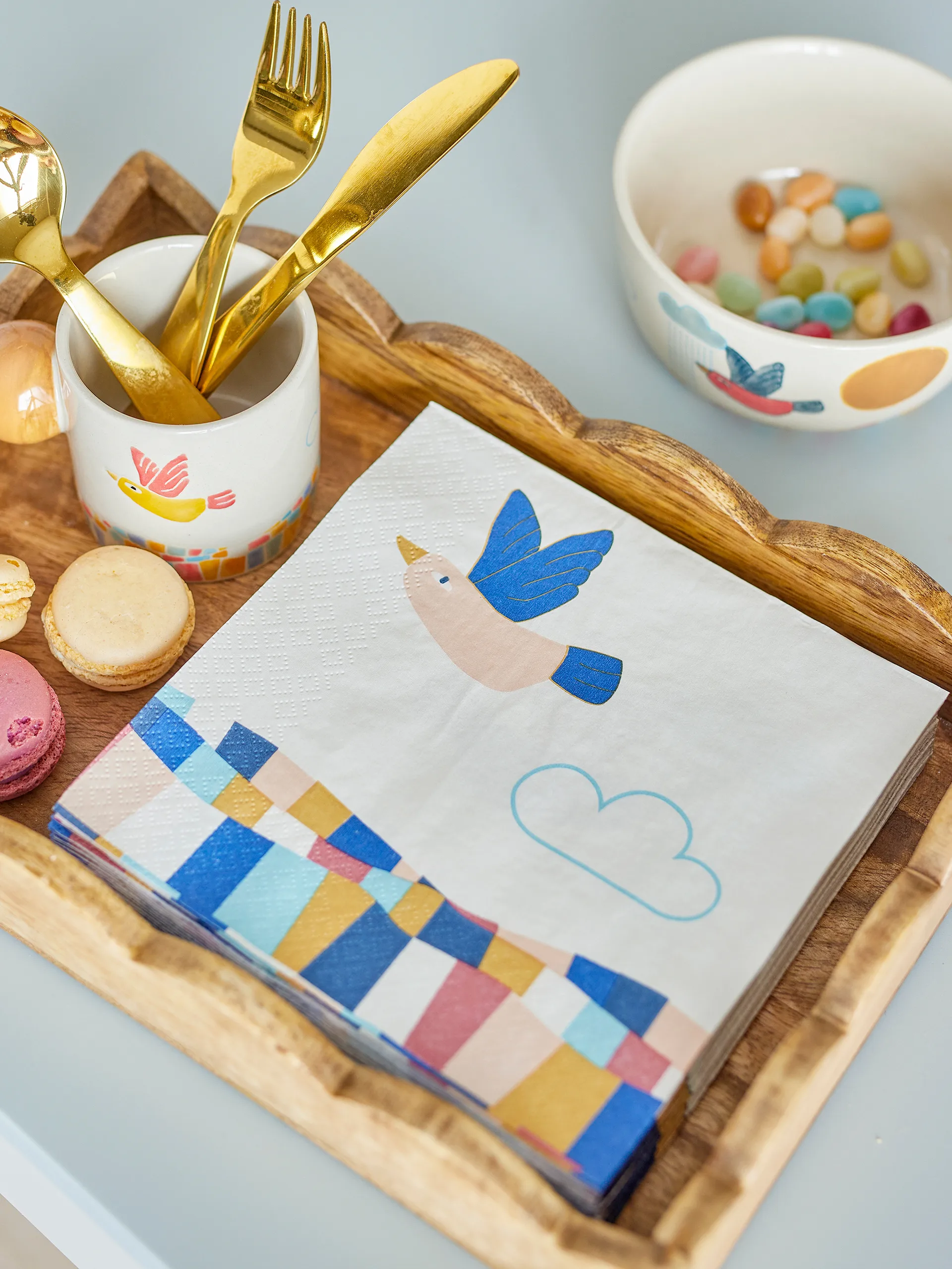 Colorine Papierserviette 20-pack, Natur Bloomingville