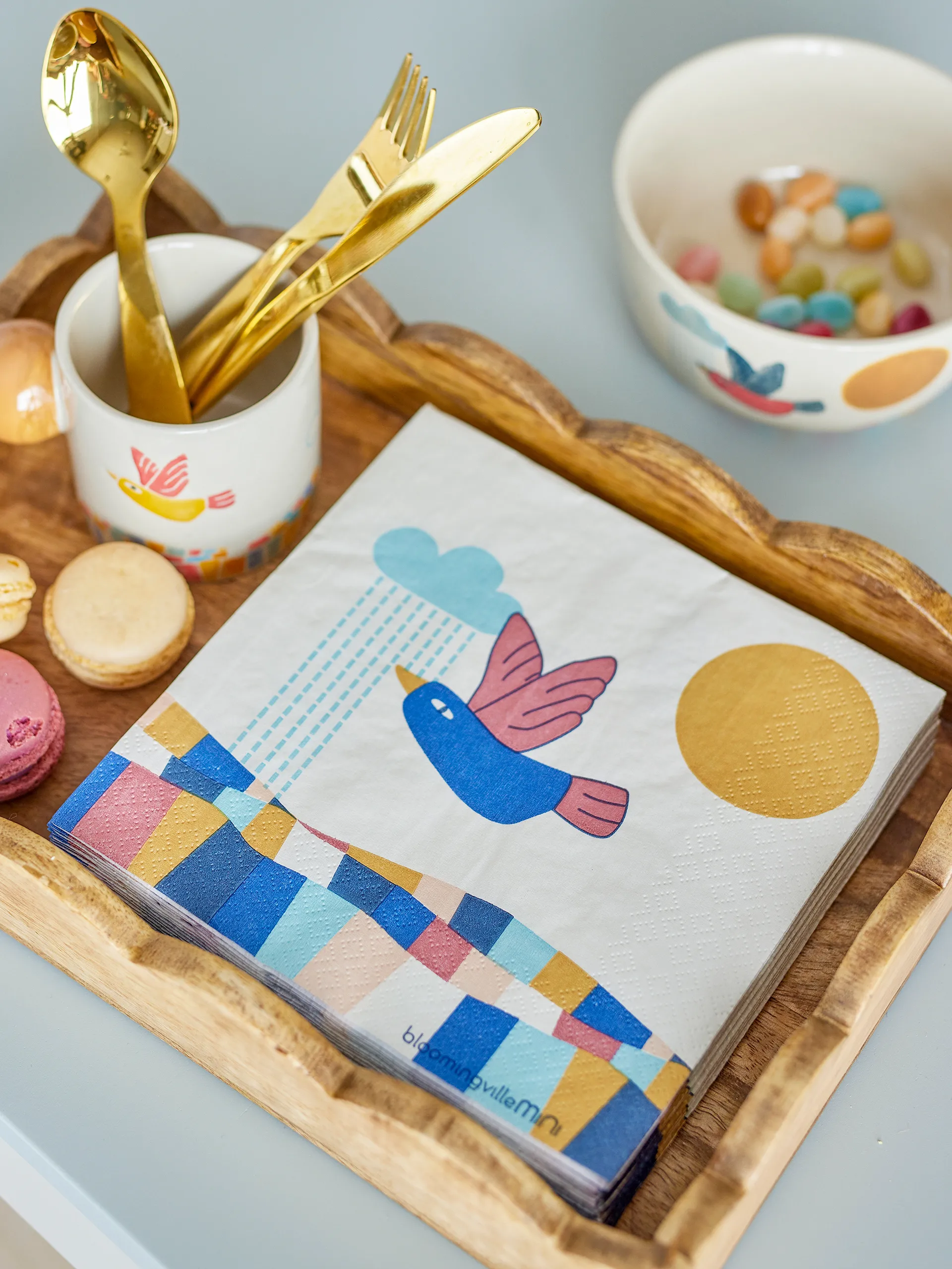 Colorine Papierserviette 20-pack, Natur Bloomingville