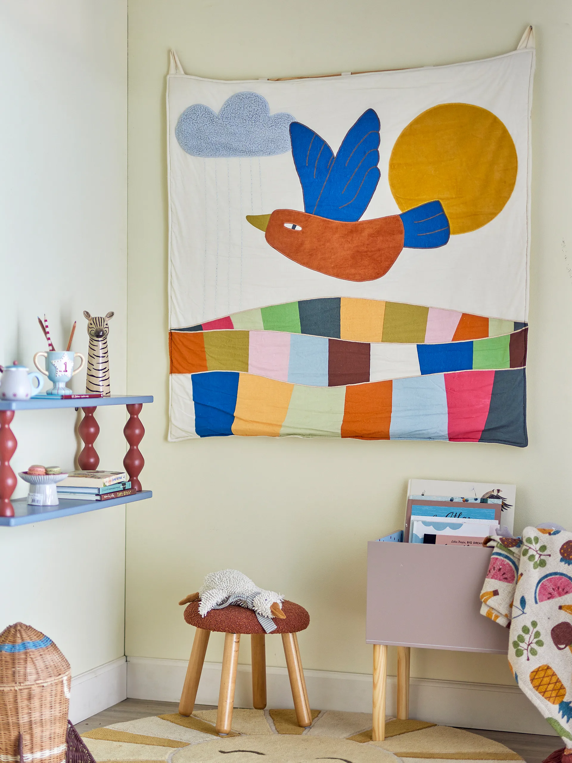 Colorine Wanddekoration Baumwolle 101x101 cm, Natur Bloomingville