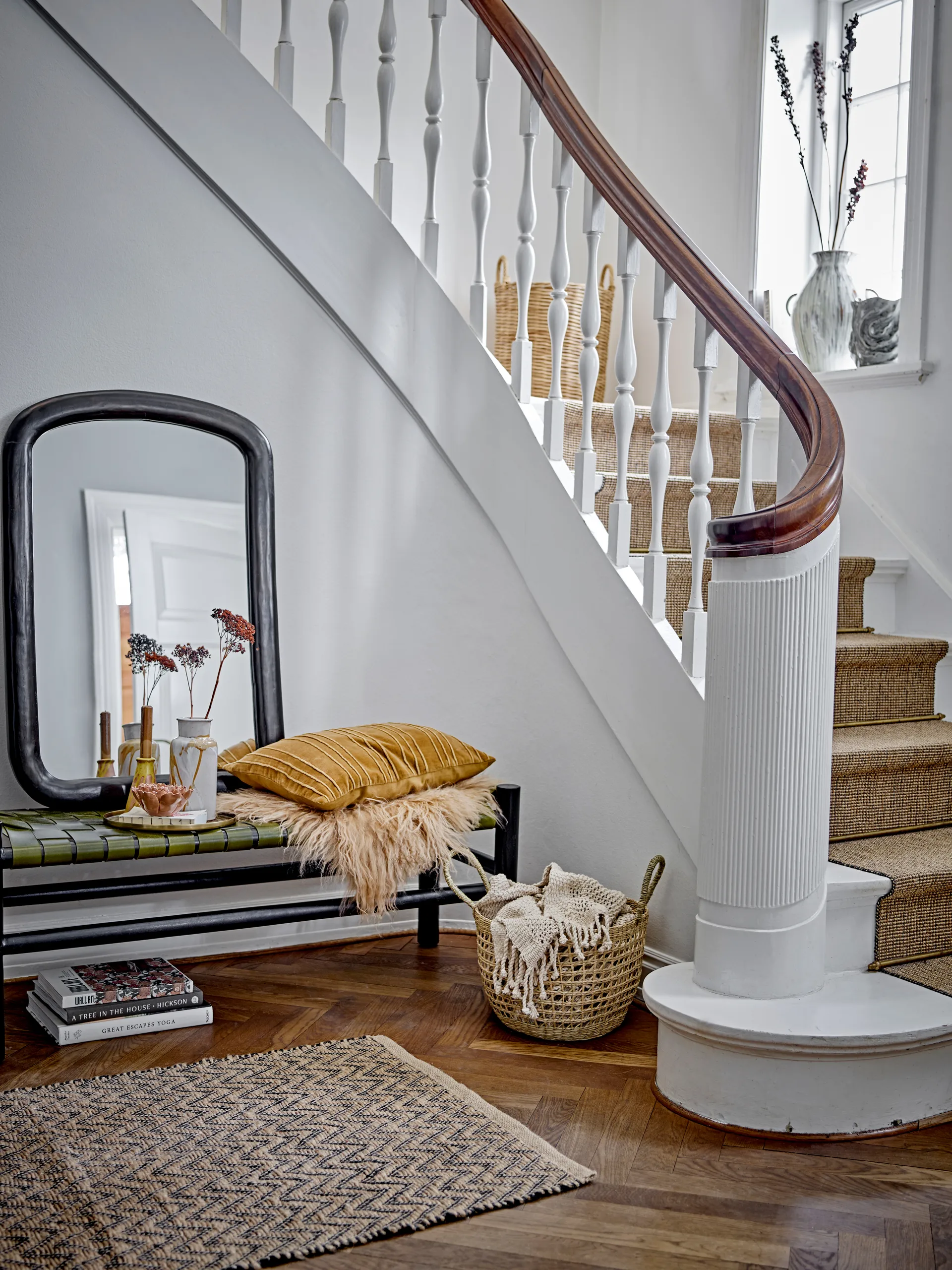 Conner Bank, Schwarz-grünes Leder Bloomingville